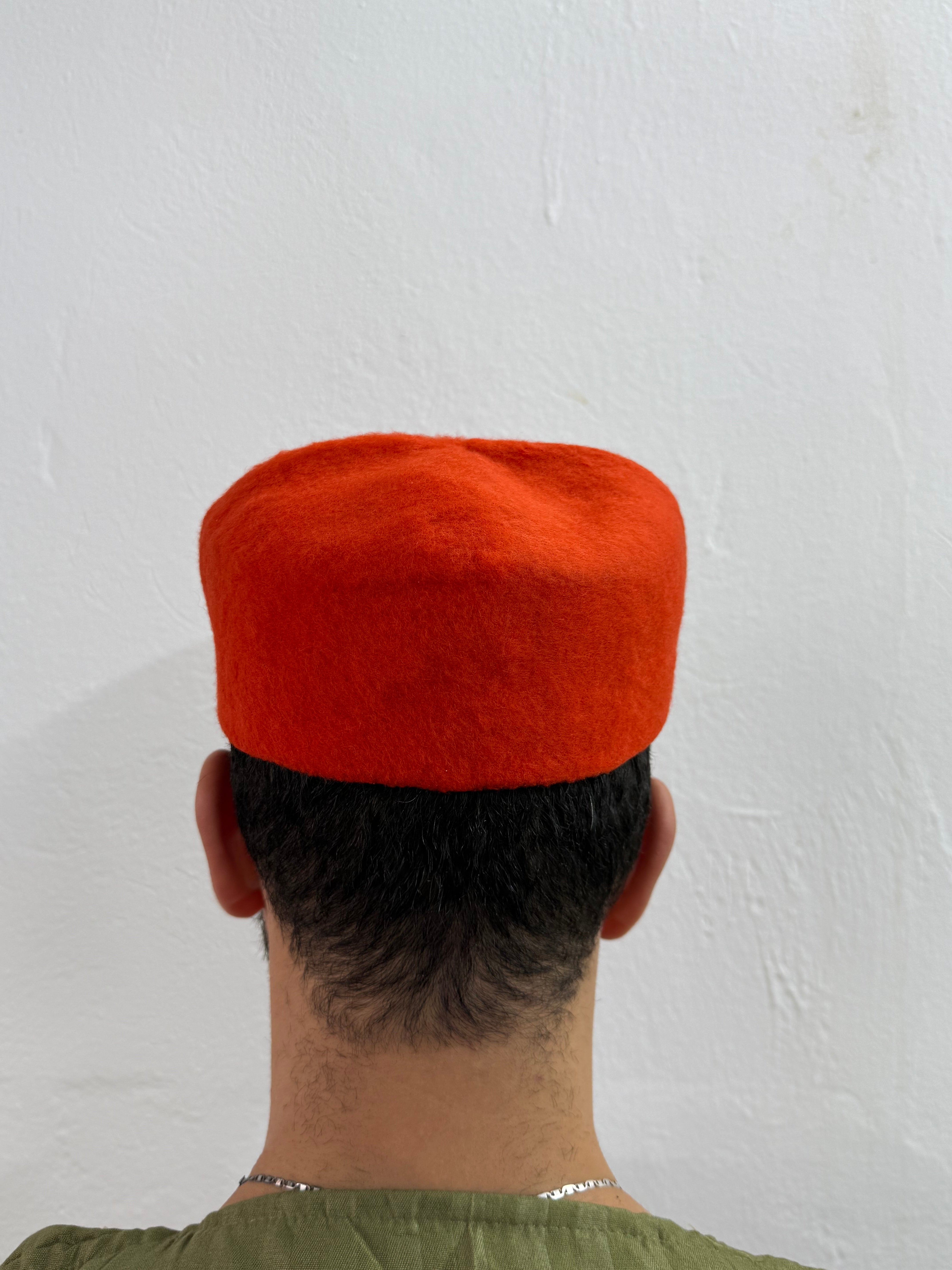 Chechia Hat- Orange by Burdaclothing