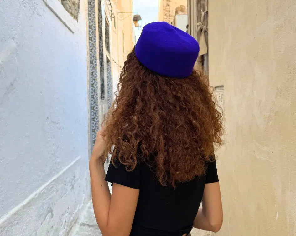 Chechia Hat - Royal Blue by Burdaclothing