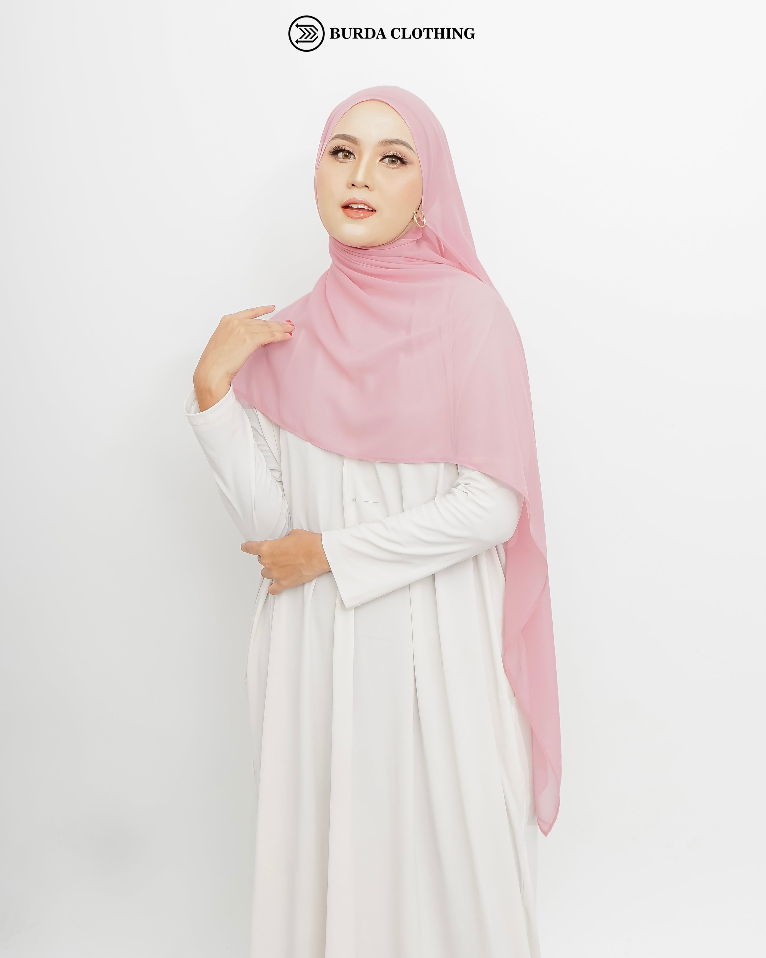 Chiffon Hijab Pink by Burdaclothing