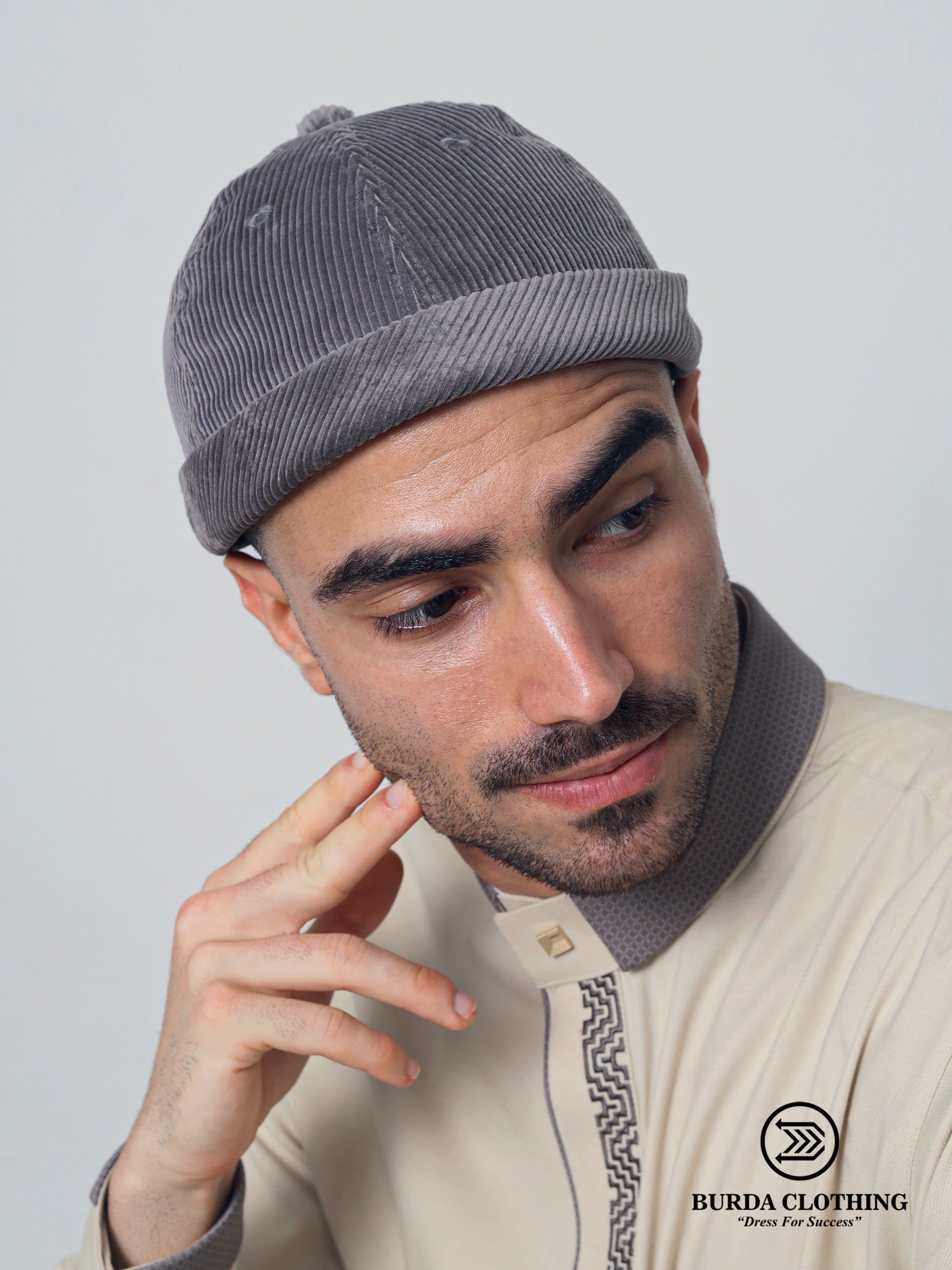 Corduroy Brimless Hat by Burdaclothing