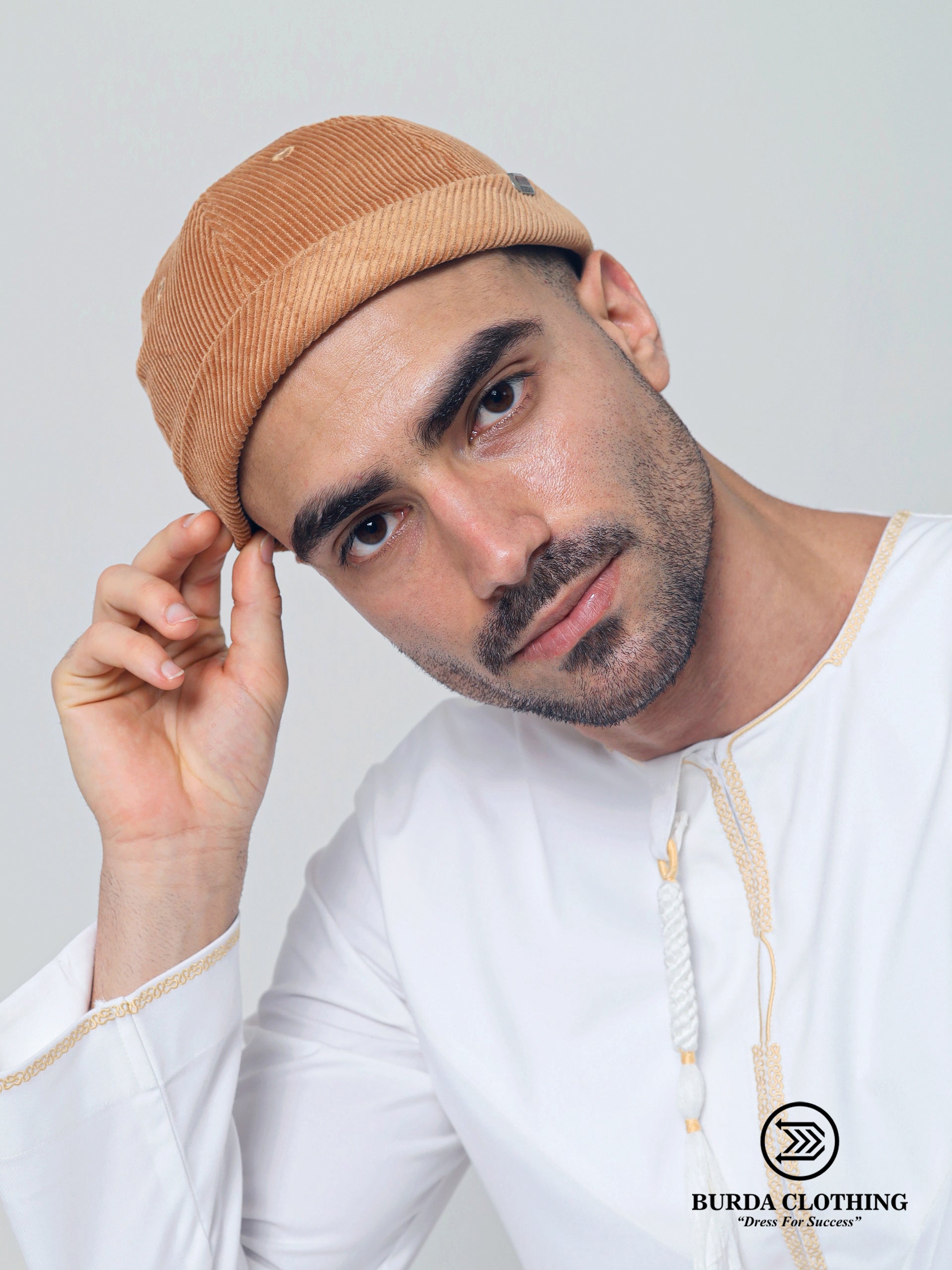 Corduroy Brimless Hat by Burdaclothing