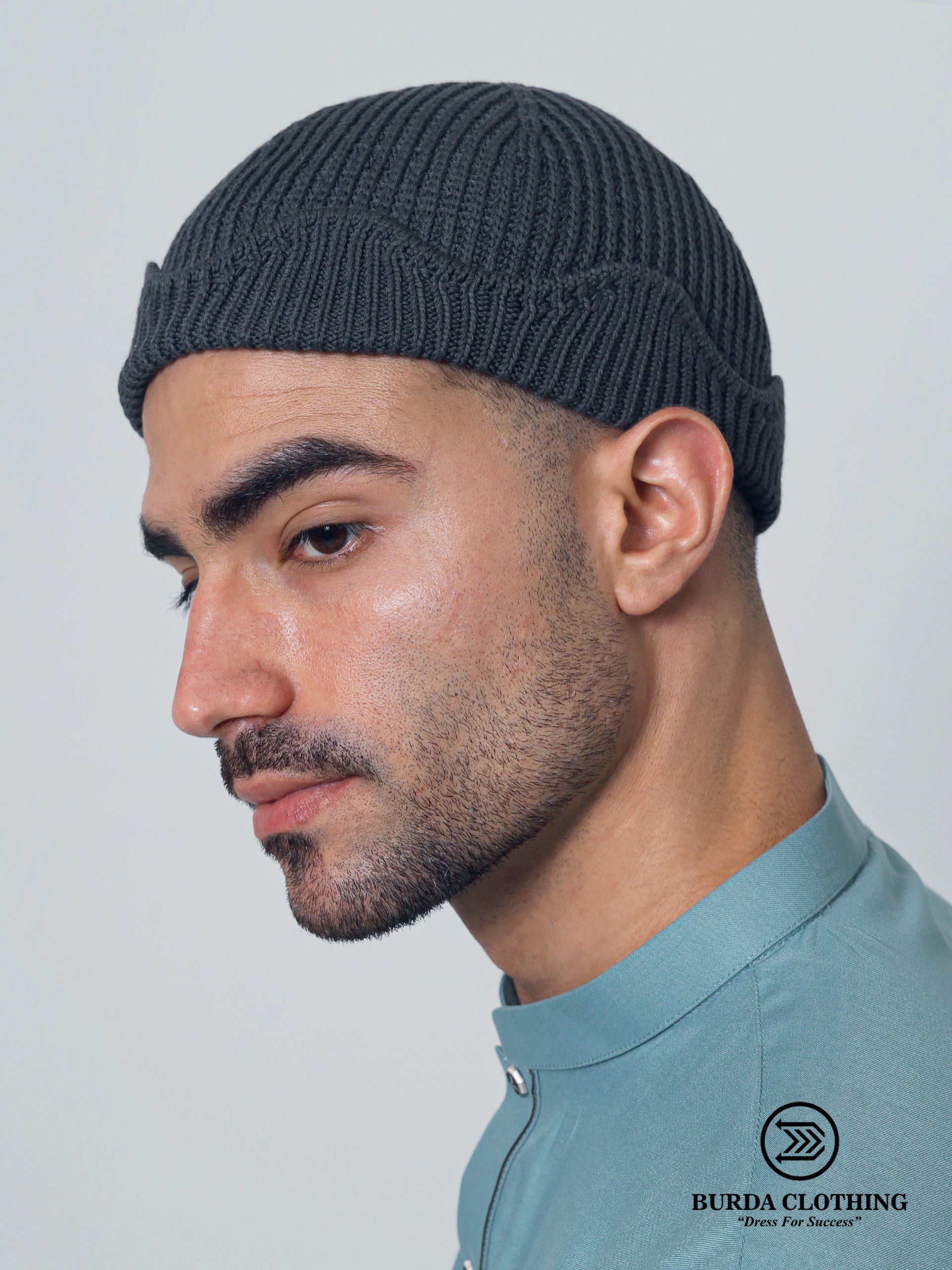 Dark Gray Sailor Beanie by Burdaclothing