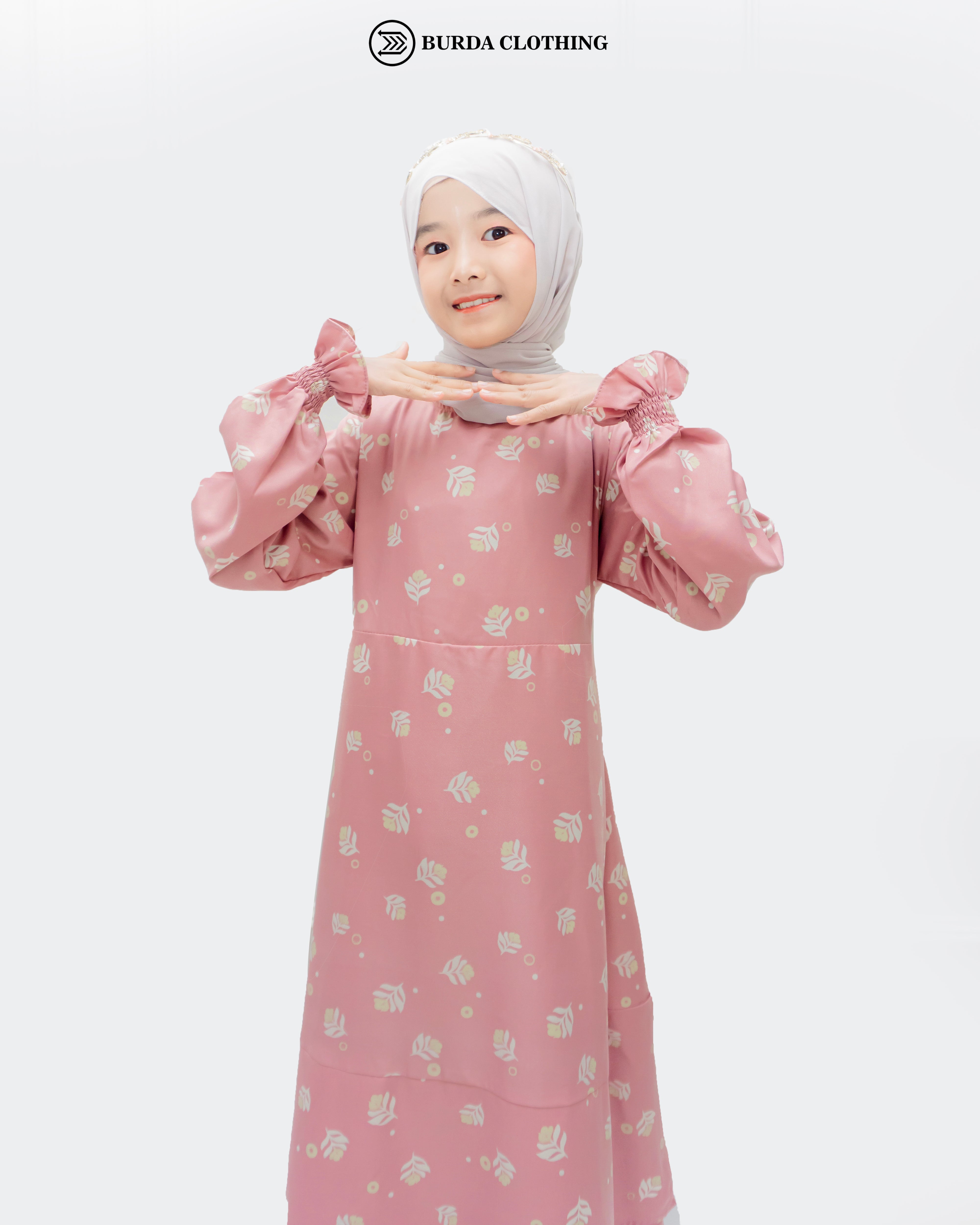Burdaclothing Dress Kids Floral Pink Dress