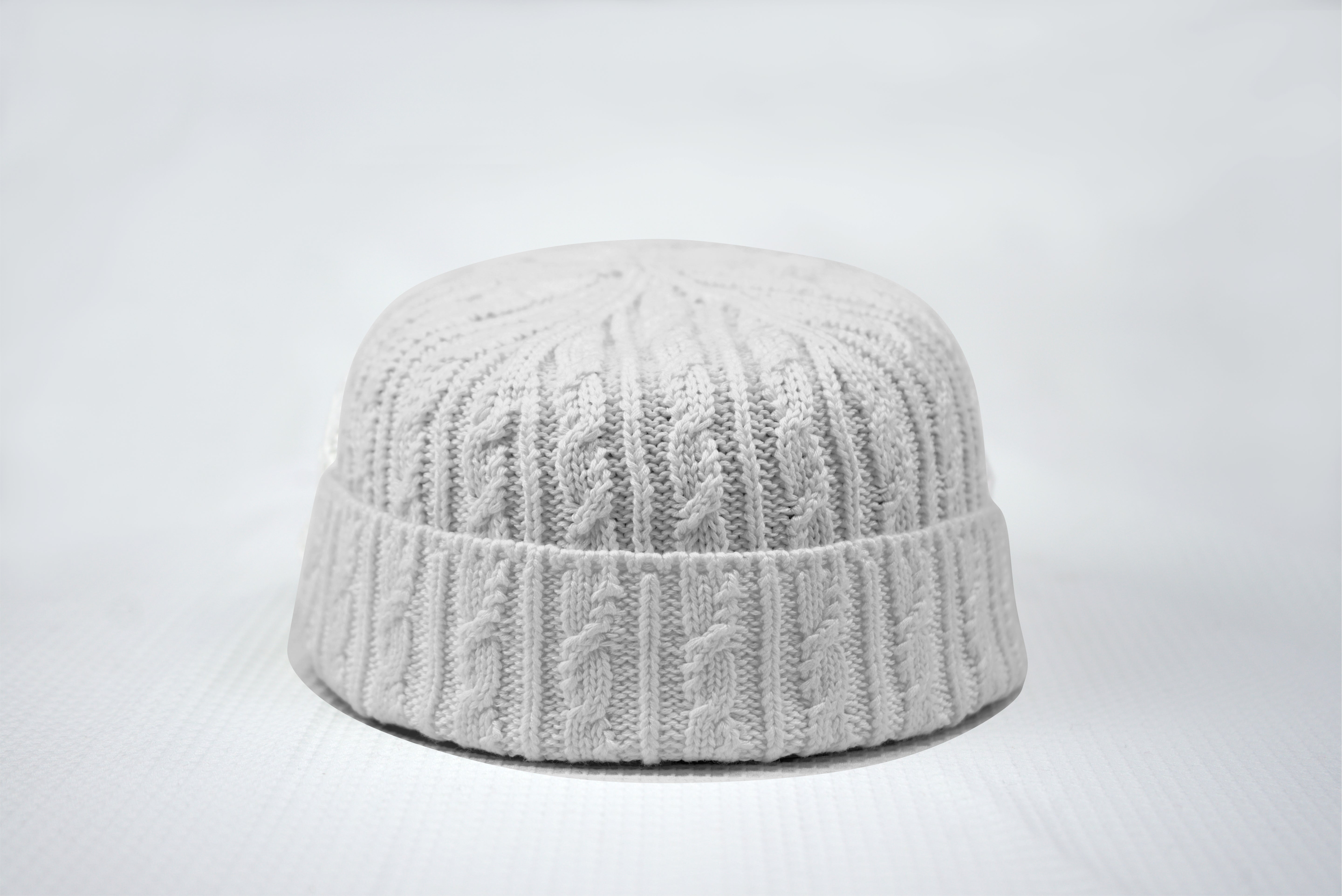 Folded Cable Design Beanie by Burdaclothing