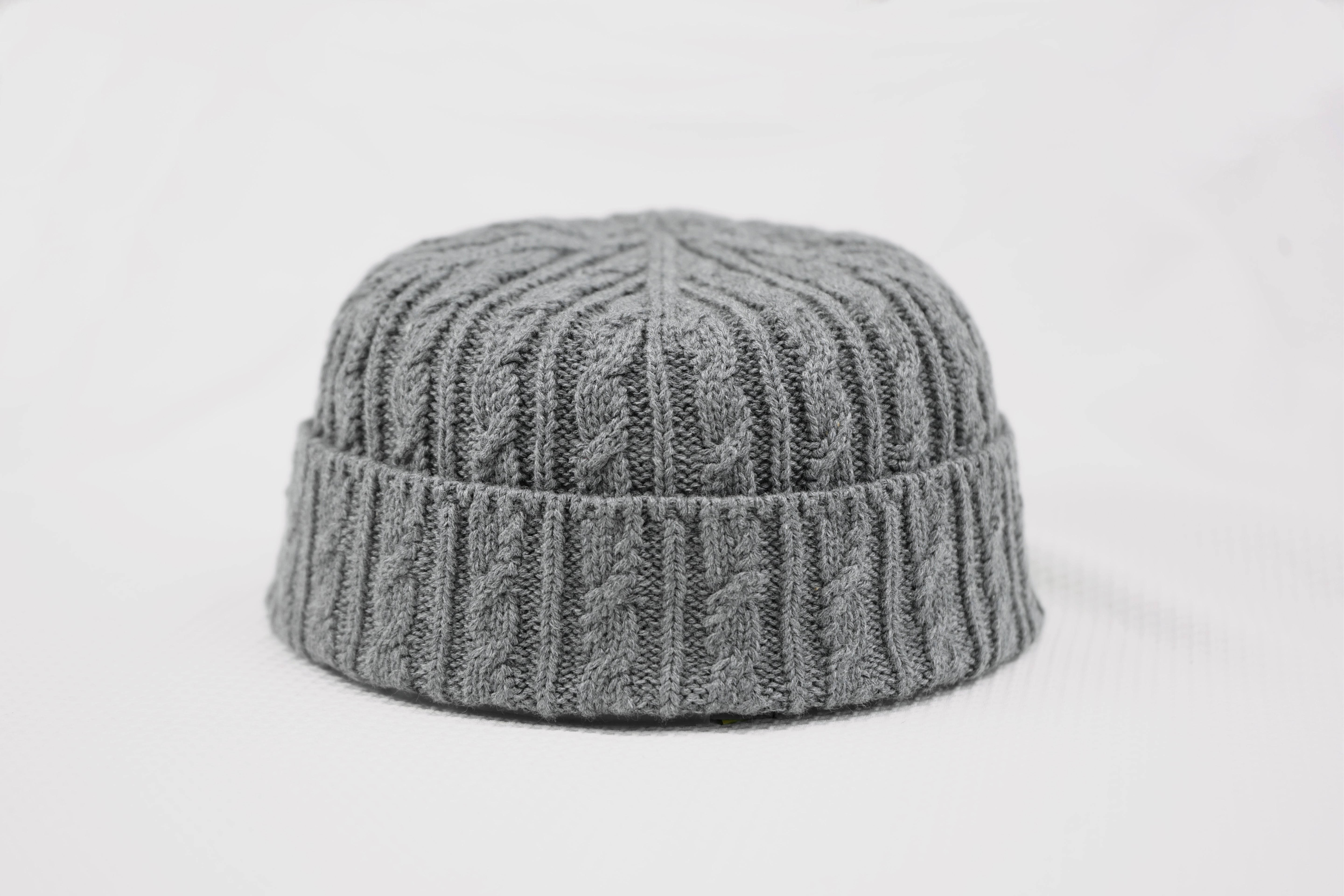 Folded Cable Design Beanie by Burdaclothing