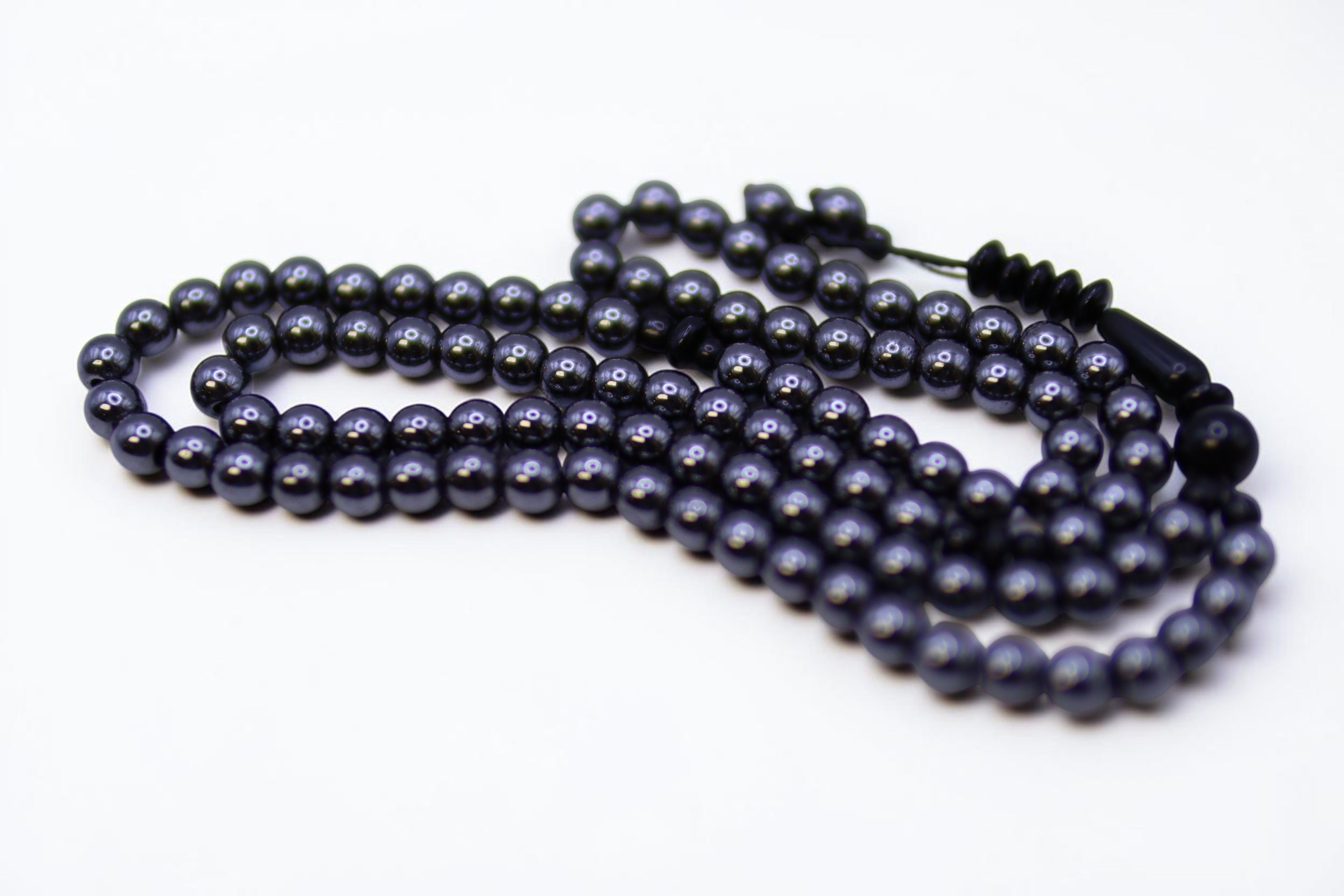 Islamic Tasbih Metal Prayer Beads 99 Count - Dark gray by Burdaclothing