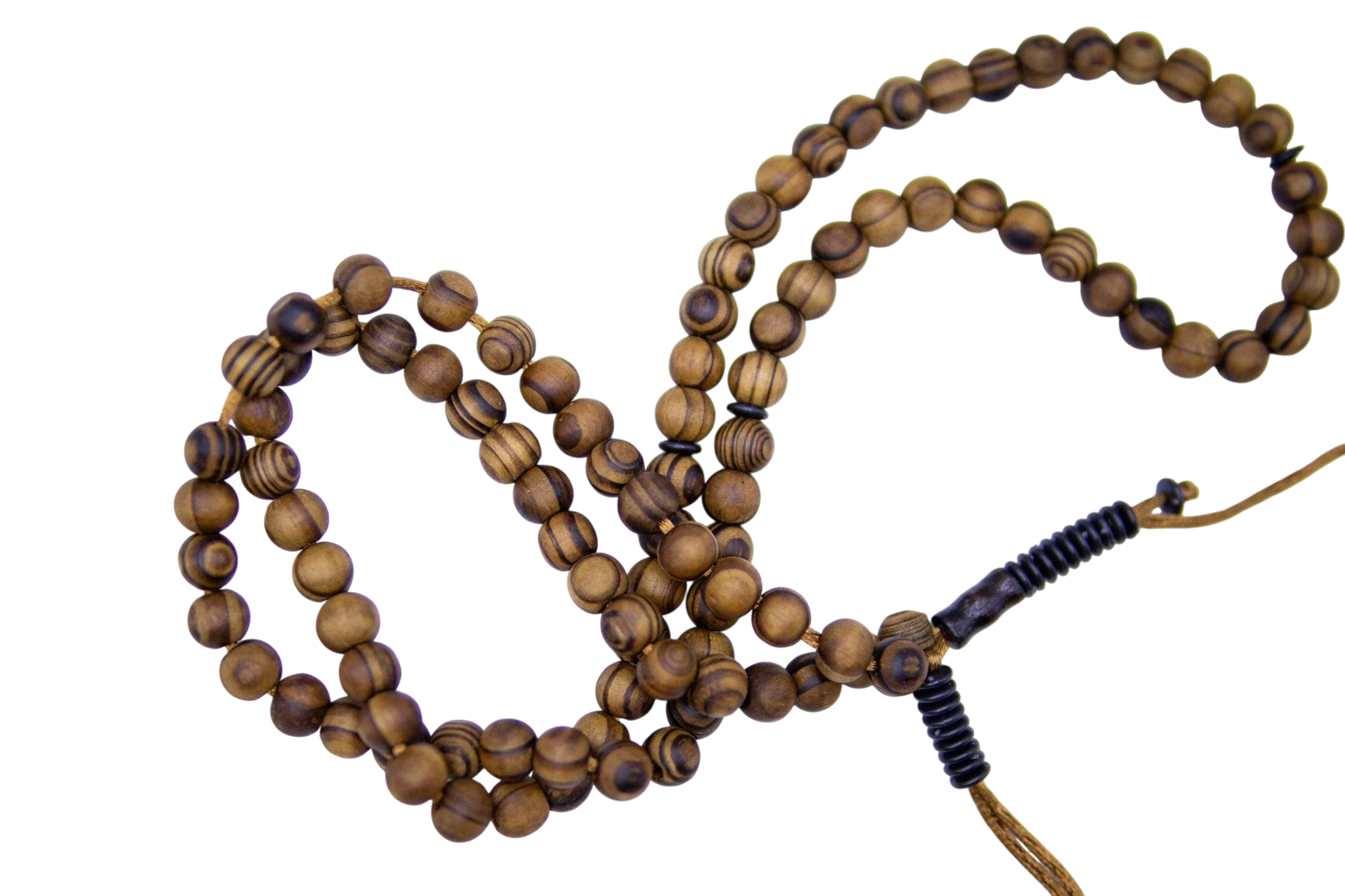 Islamic Tasbih Wooden 99 Count Polished Prayer Beads by Burdaclothing