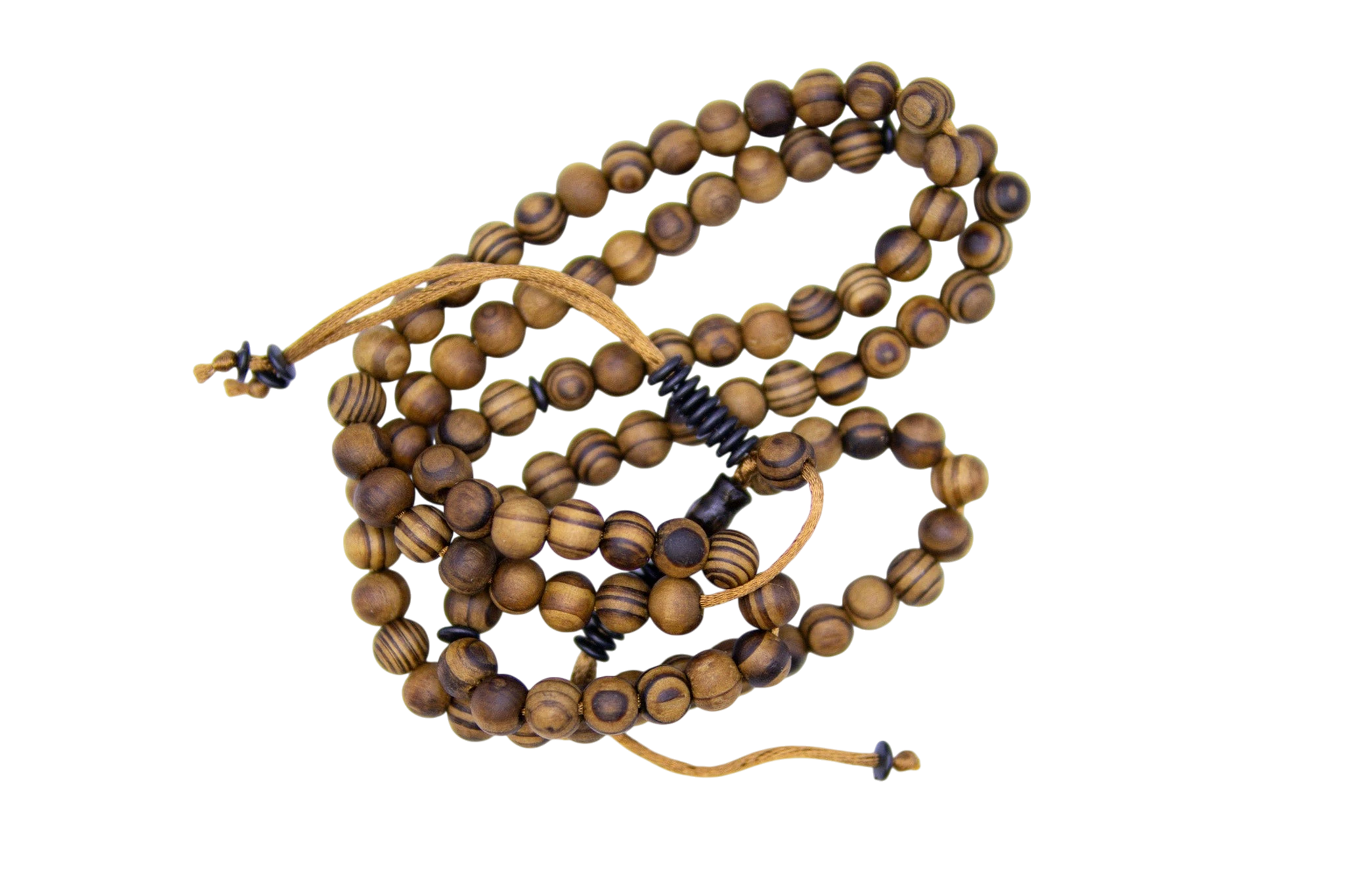 Islamic Tasbih Wooden 99 Count Polished Prayer Beads by Burdaclothing