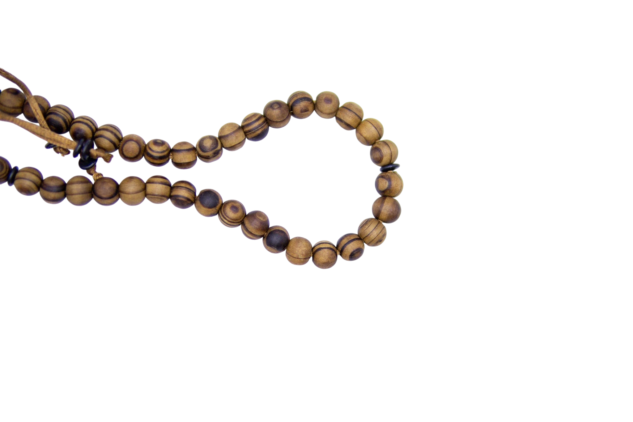 Islamic Tasbih Wooden 99 Count Polished Prayer Beads by Burdaclothing