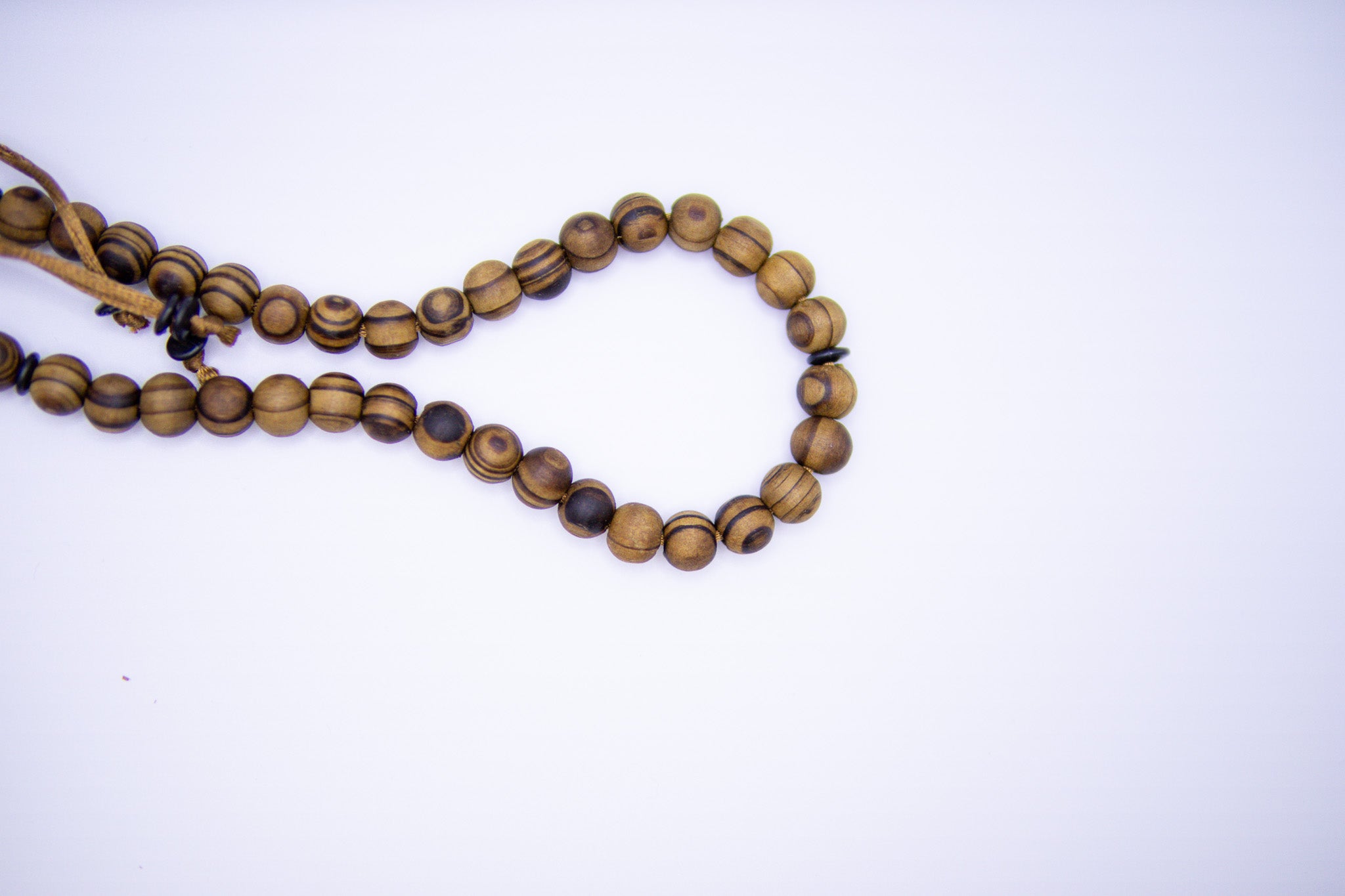 Islamic Tesbih wooden 99 Count Polished Prayer Beads 8mm - Brown by Burdaclothing
