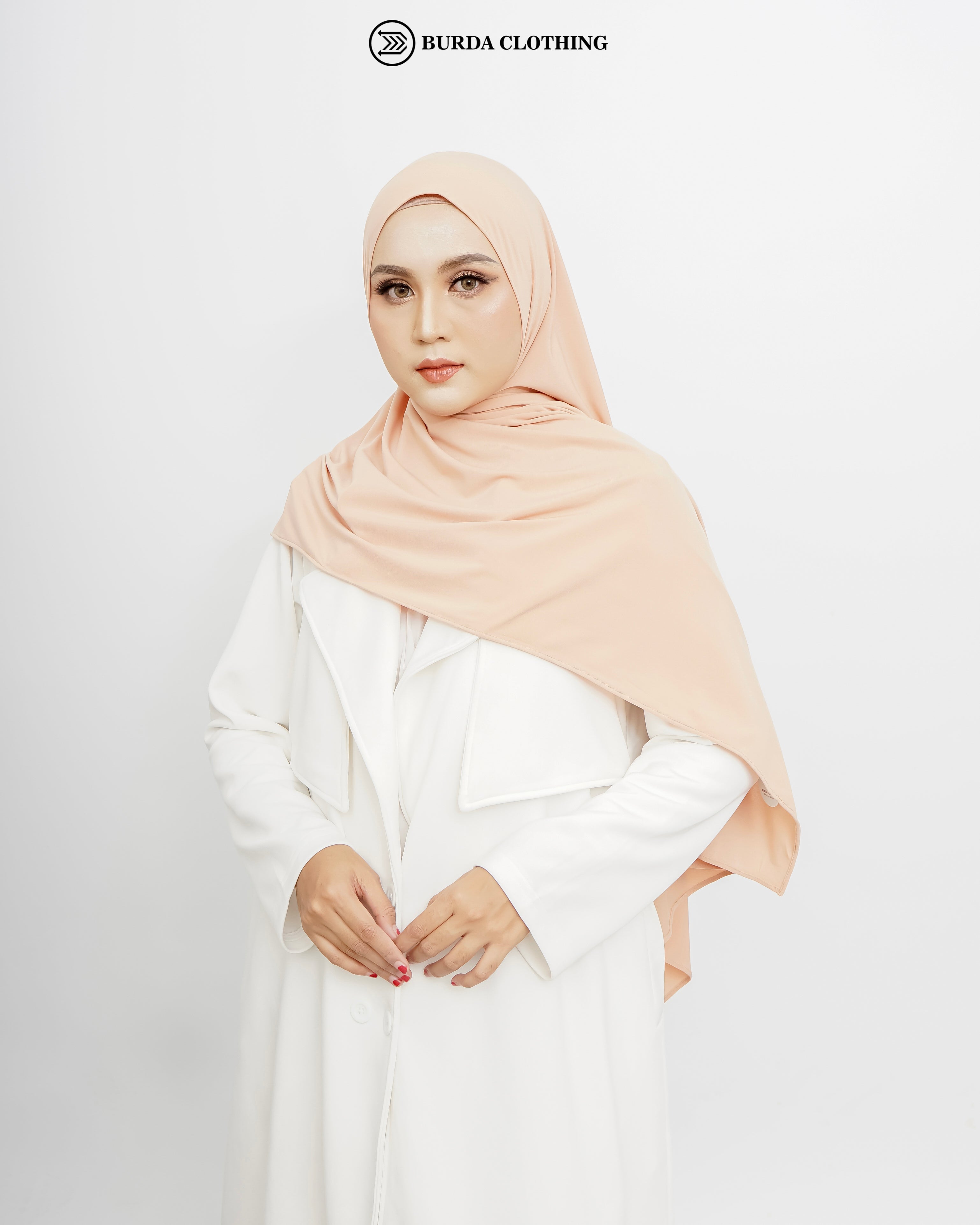 Jersey Hijab Light Orange by Burdaclothing