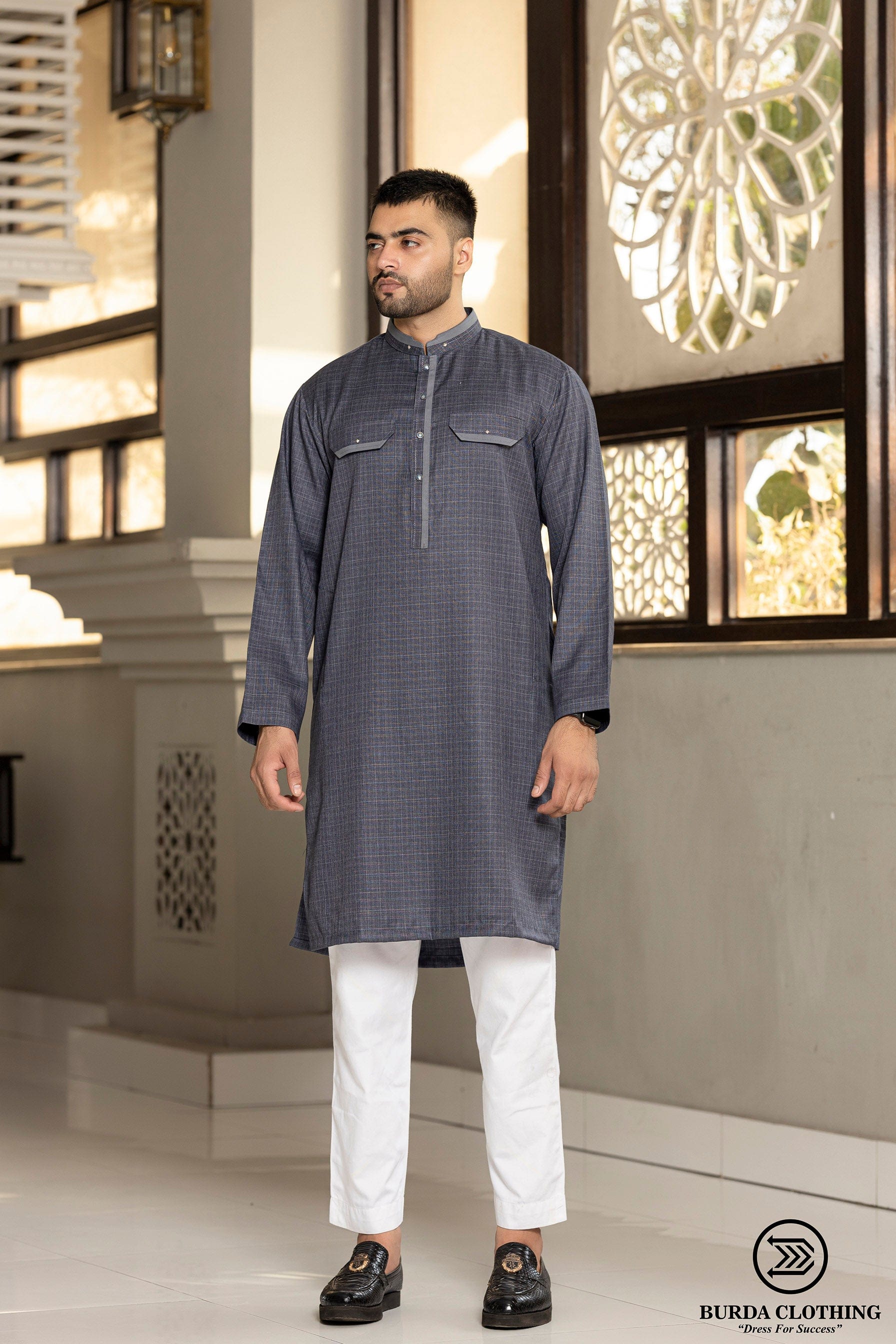 Burdaclothing Khalid Blue Premium Kurta