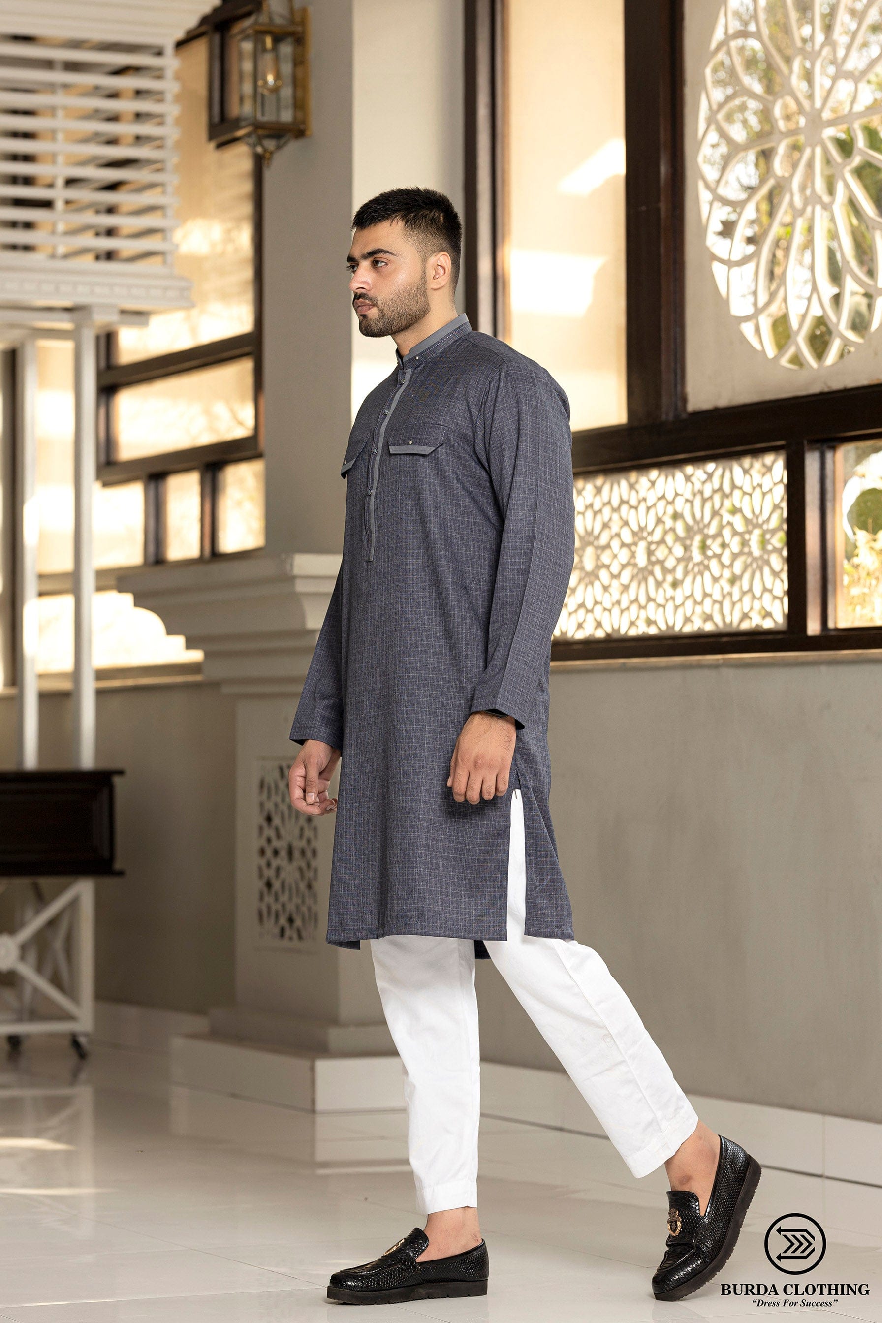 Burdaclothing Khalid Blue Premium Kurta