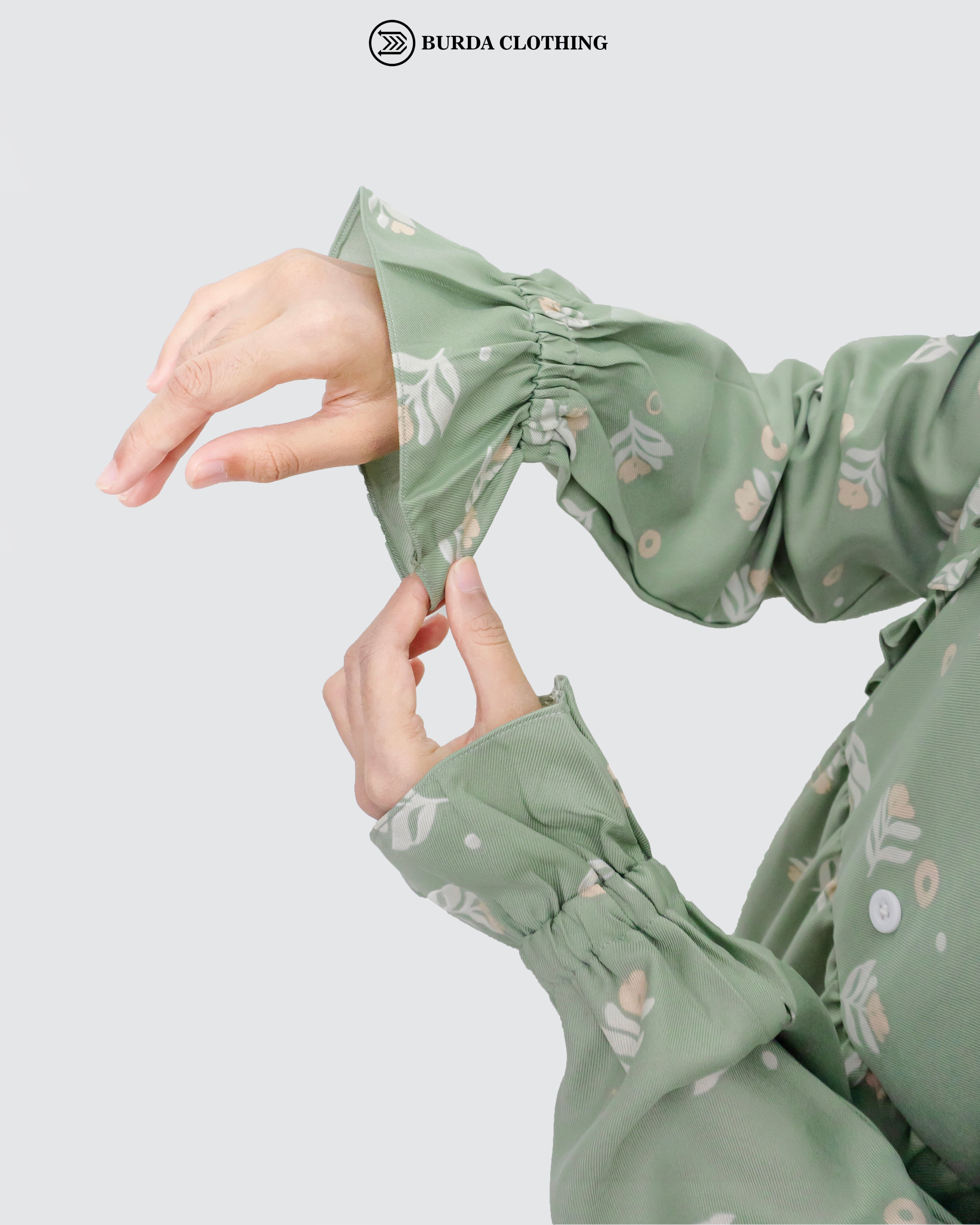 Kids Floral Green Dress by Burdaclothing