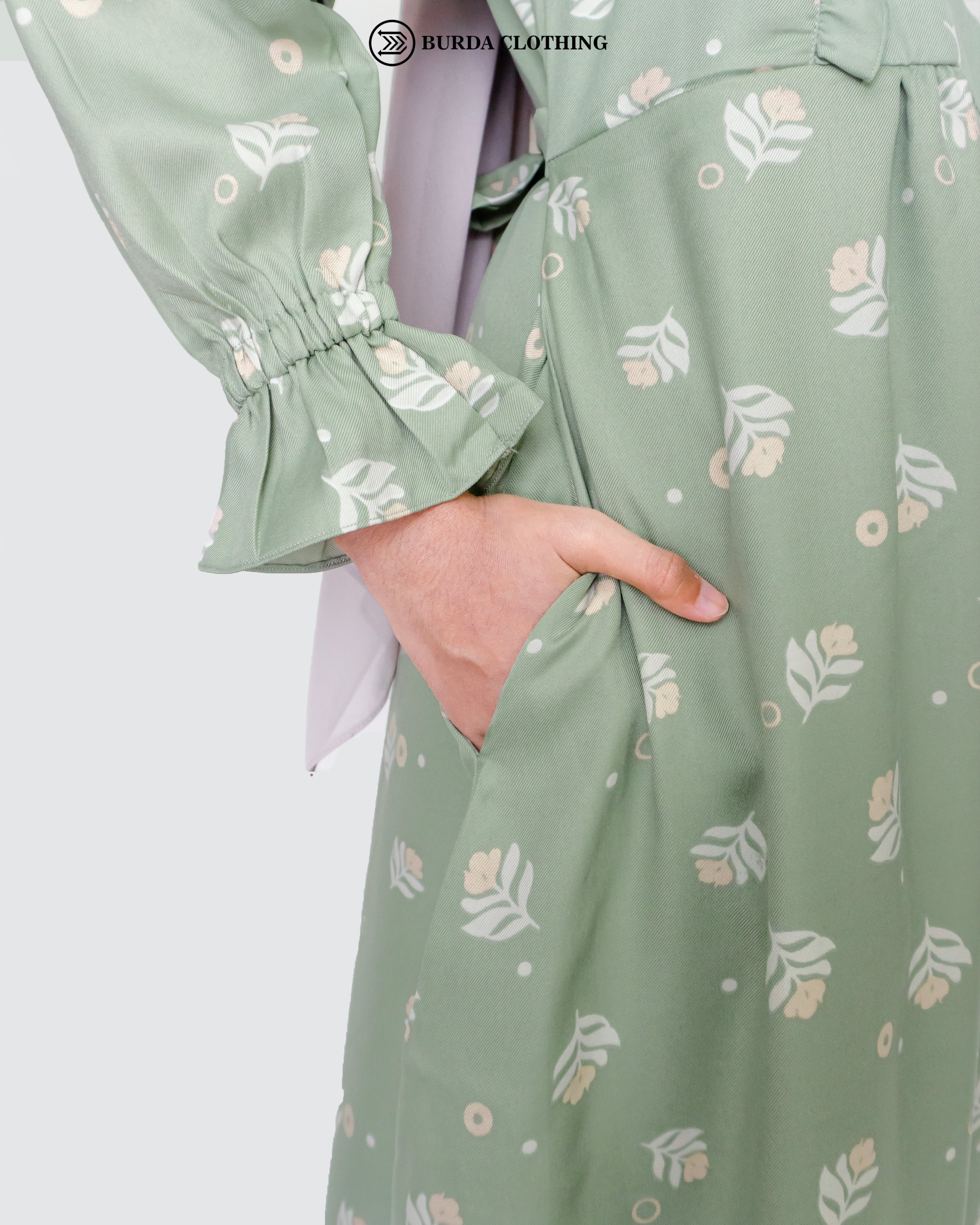 Kids Floral Green Dress by Burdaclothing