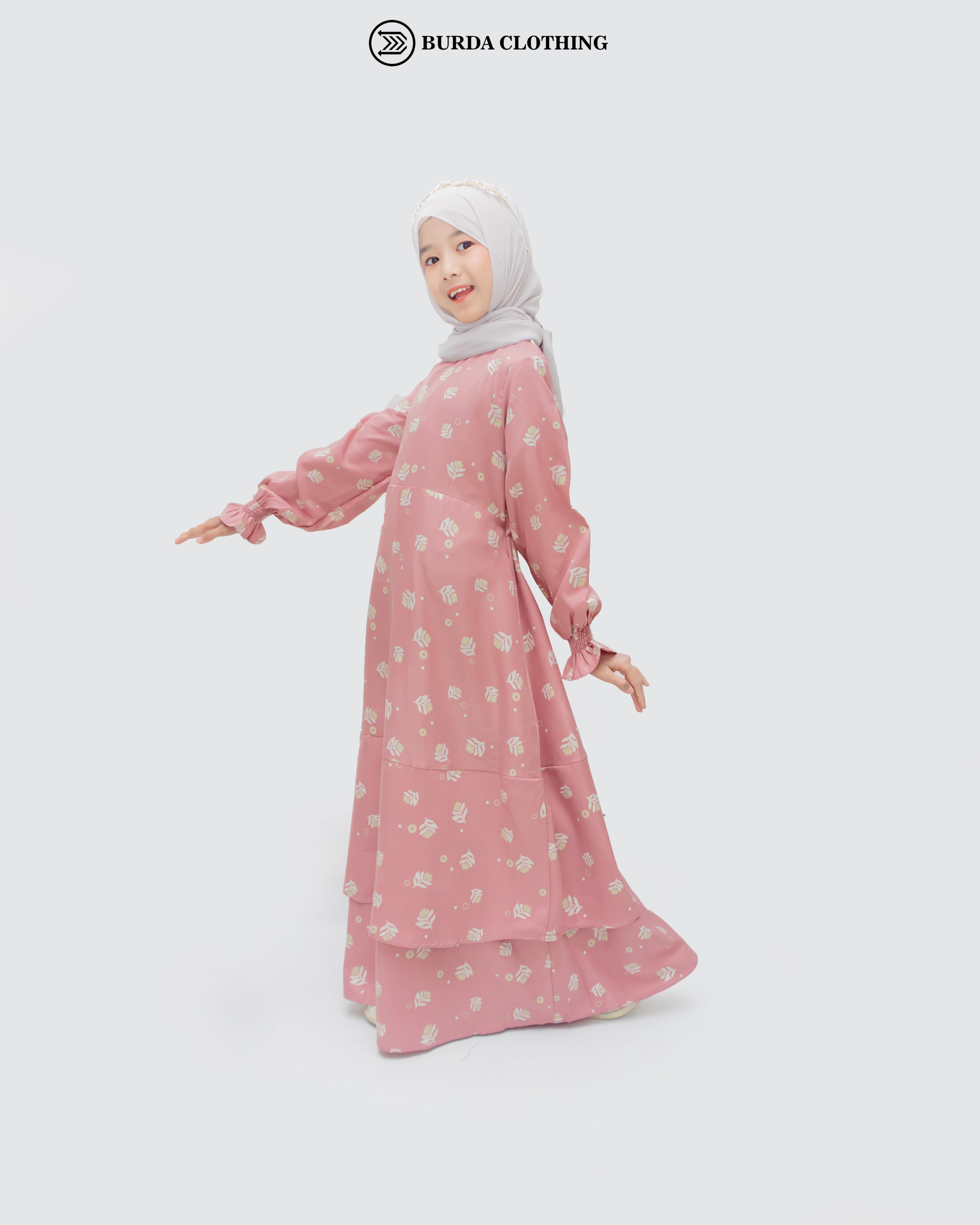 Kids Floral Pink Dress by Burdaclothing