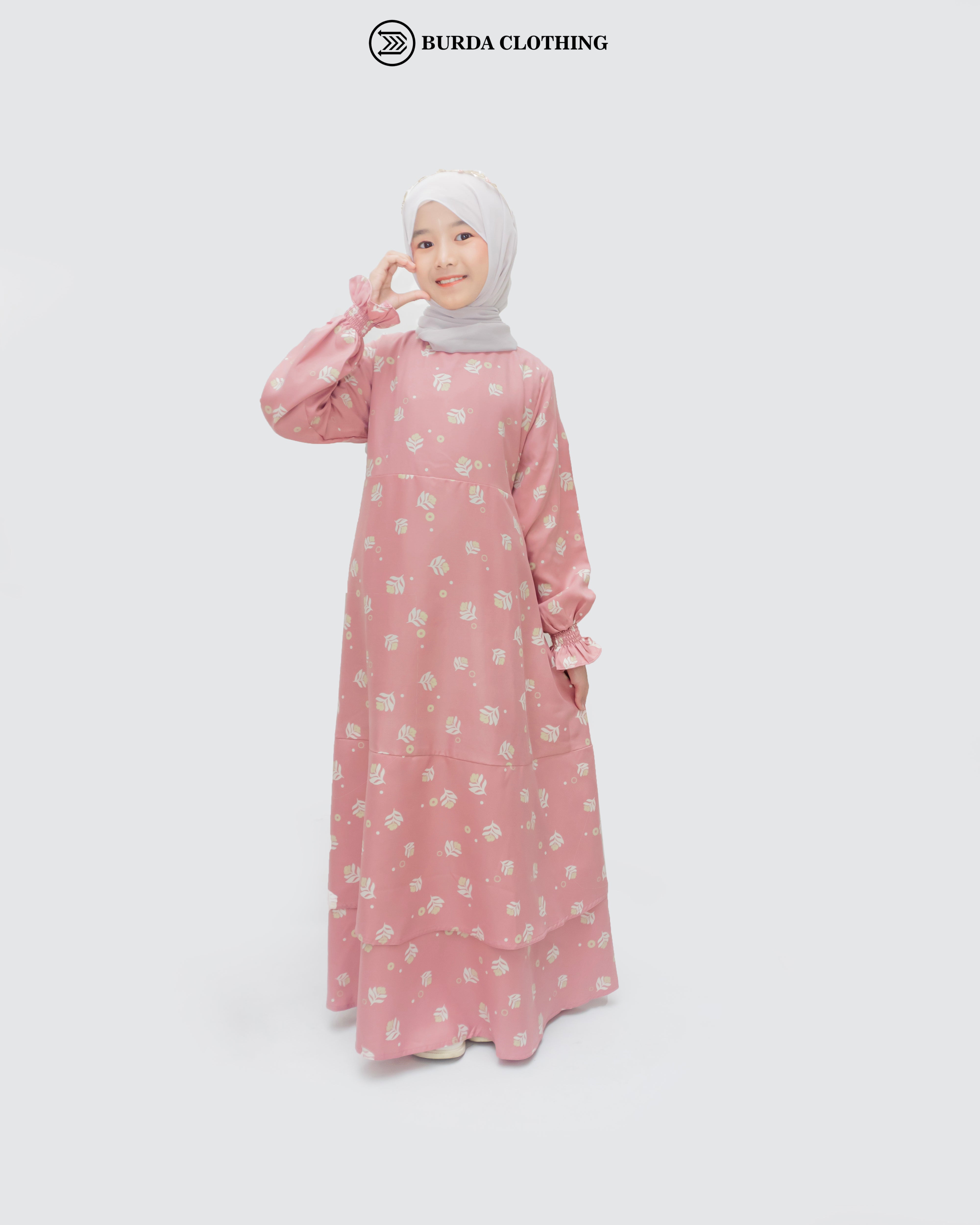 Kids Floral Pink Dress by Burdaclothing