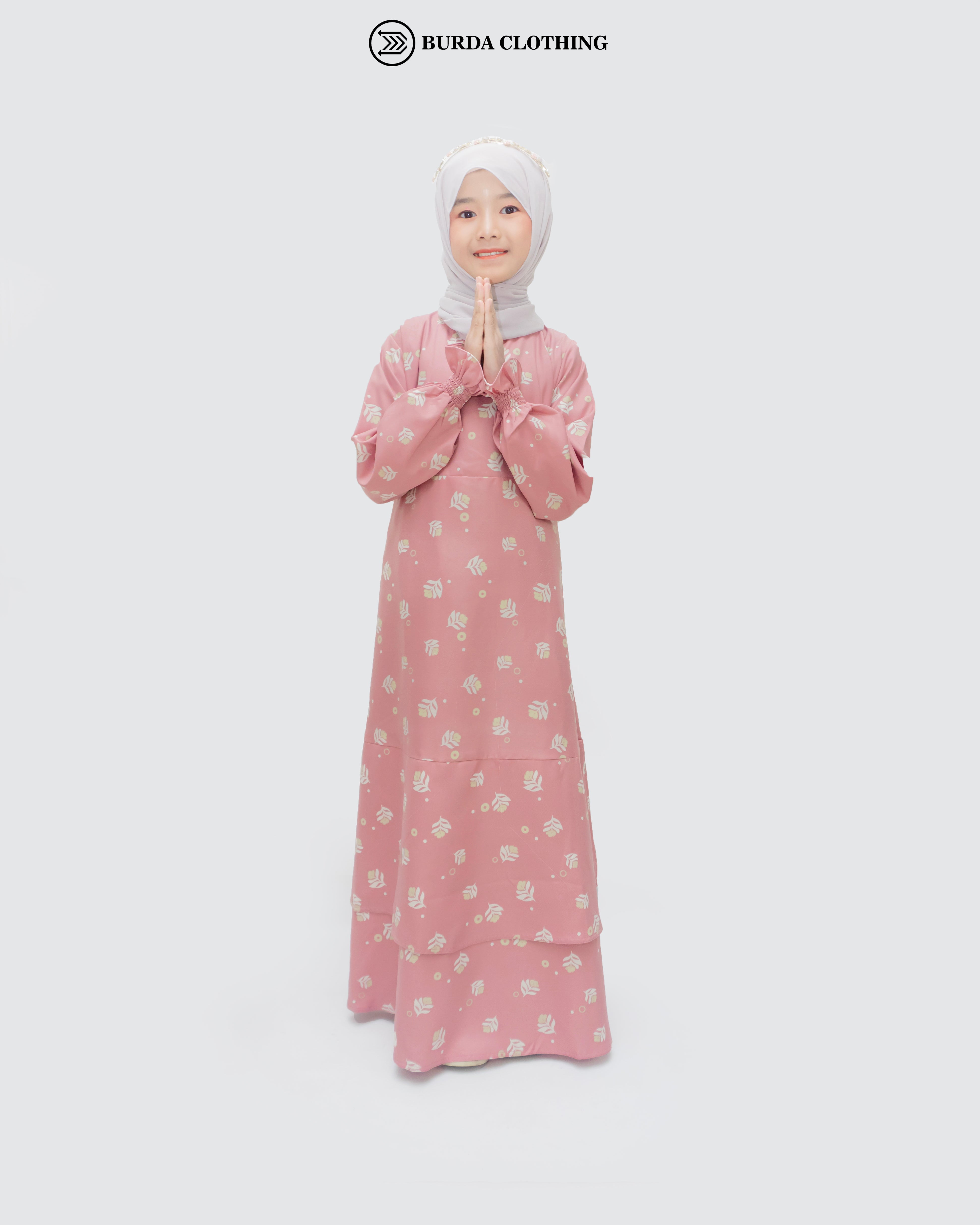 Kids Floral Pink Dress by Burdaclothing