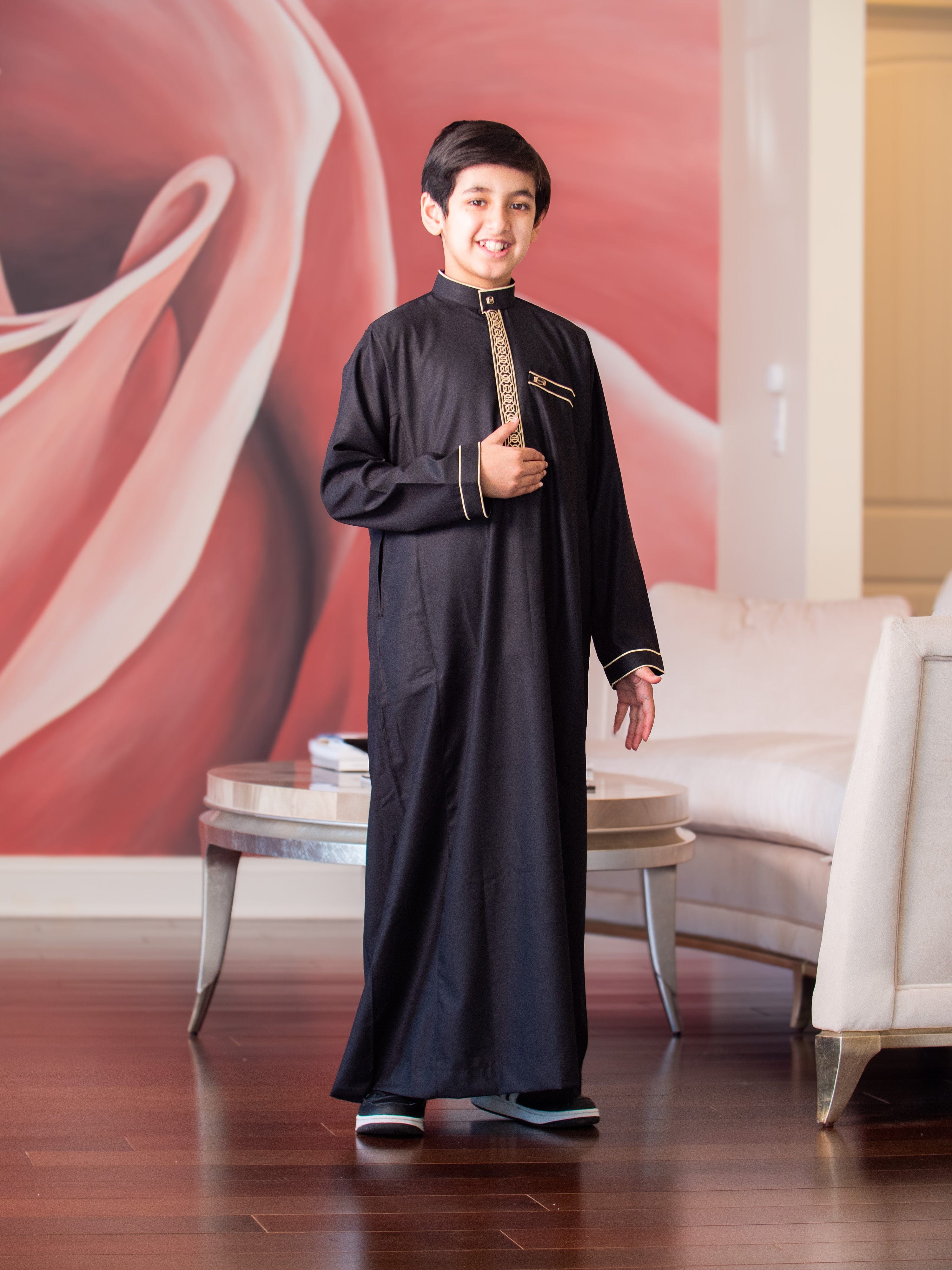 burdaclothing Kids Premium Thobe 111A Black (Father & Son)