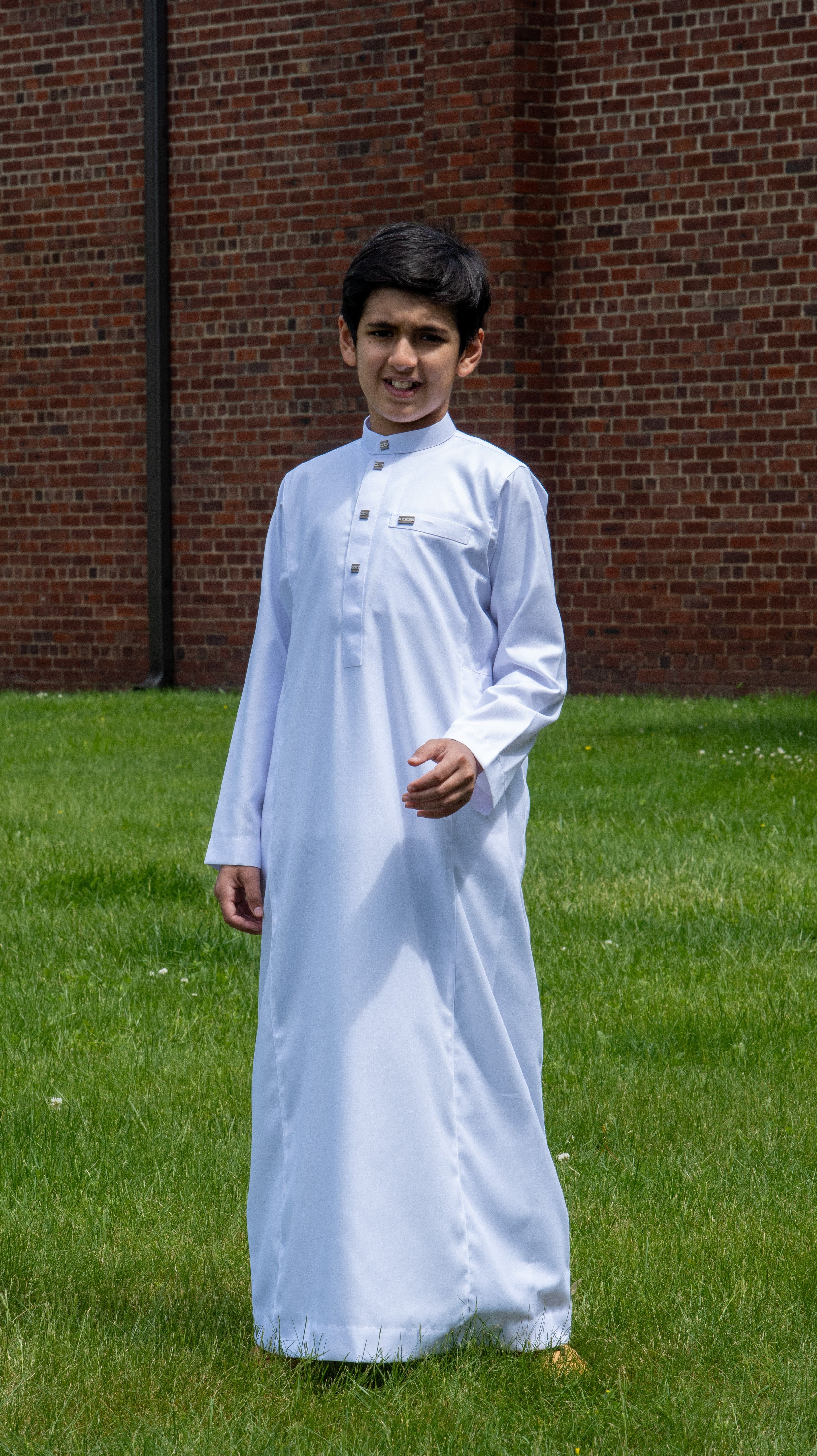 burdaclothing Kids Thobe 110 White (Father & Son)