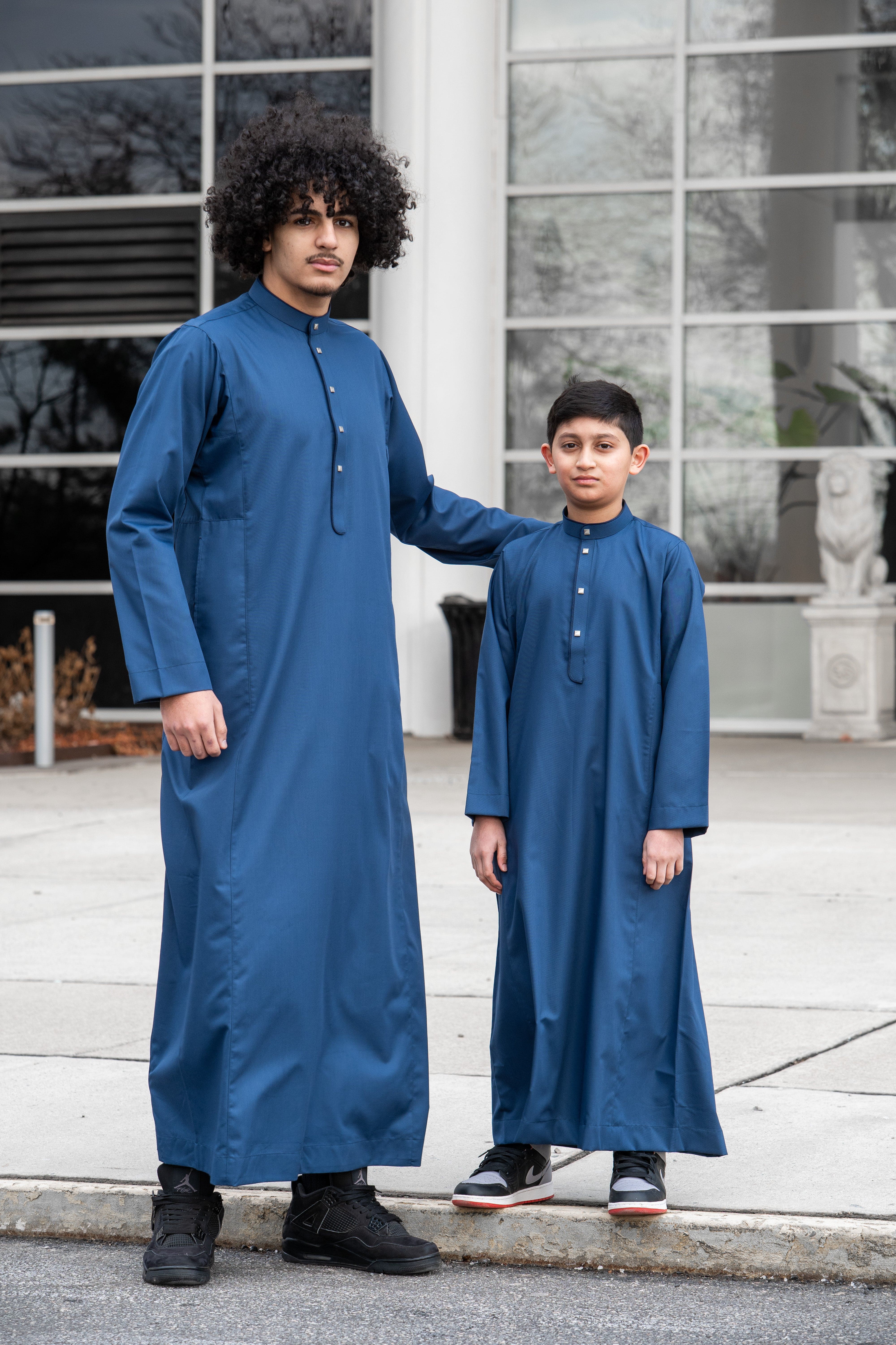 Burdaclothing Kids Thobe 203 Blue (Father & Son)