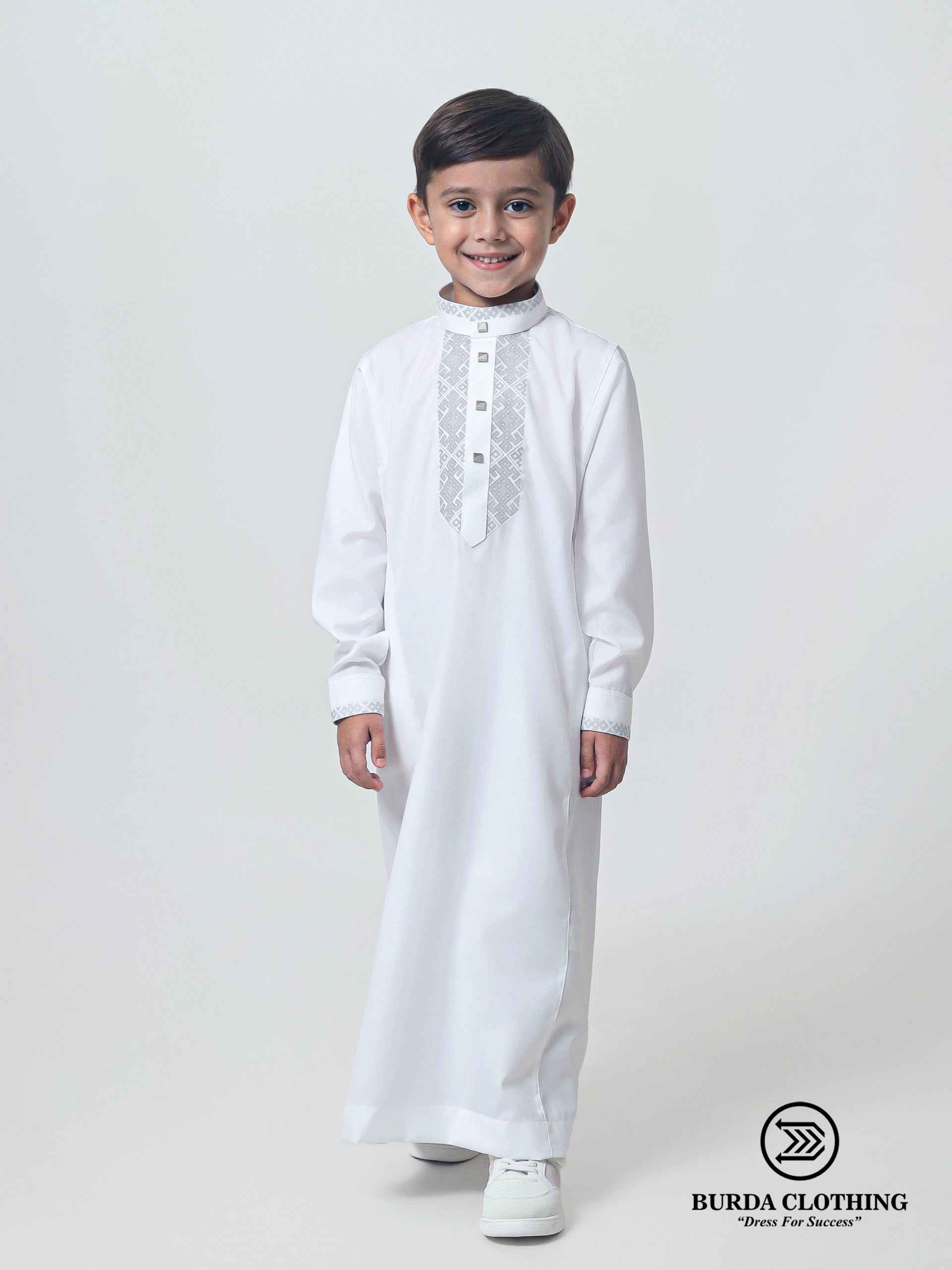 Kids Thobe 313 White by Burdaclothing