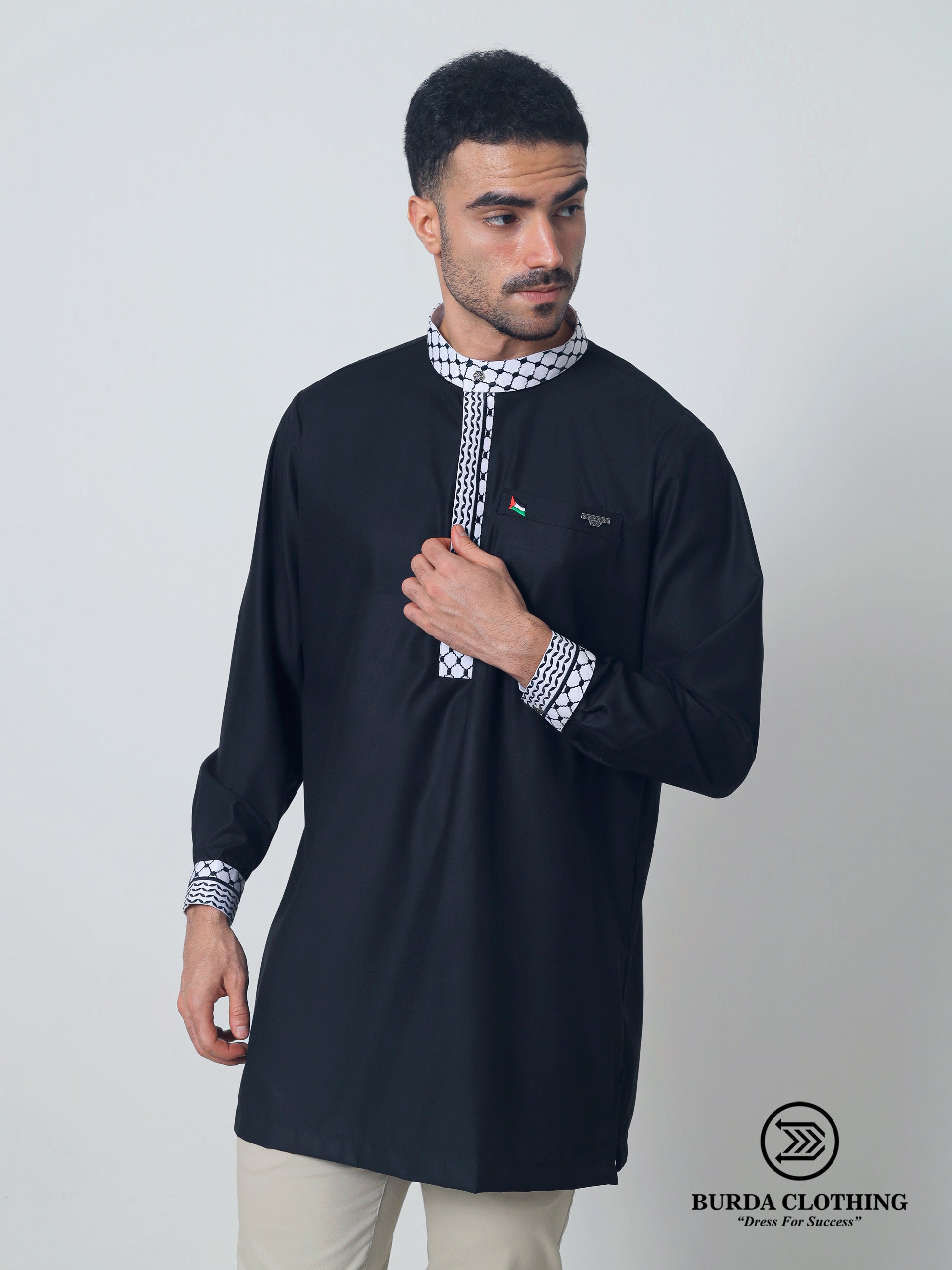 Kufiya Short Kurta by burdaclothing
