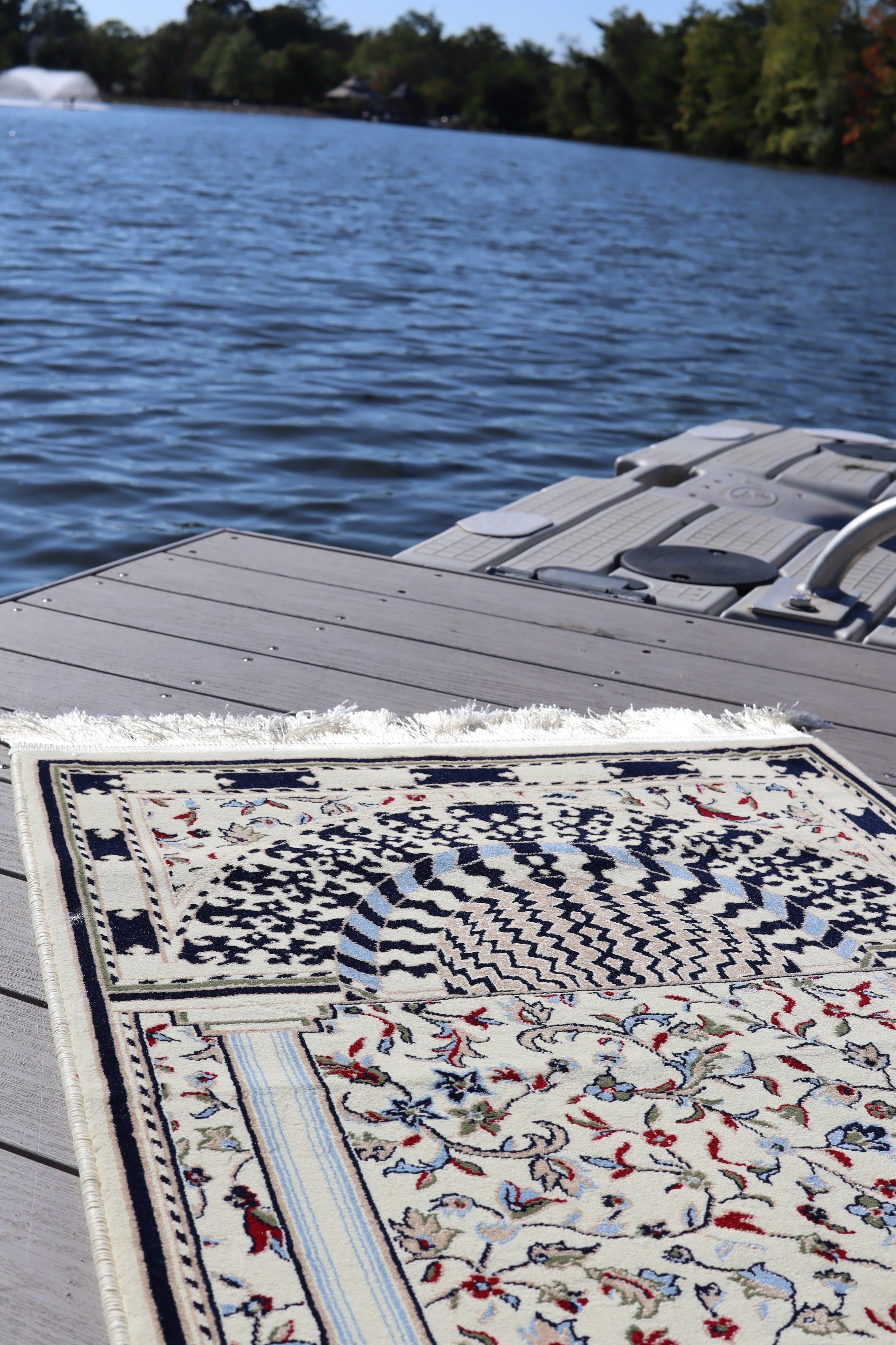 Medina 3D Carpet 1122-Cream by Burdaclothing