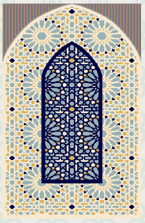 Medina Curved Carpet 0365-Cream by Burdaclothing