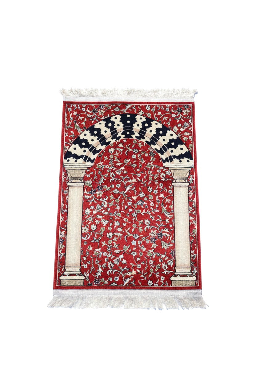 Medina Prayer Rug / Carpet By MADA 2309-Red by Burdaclothing