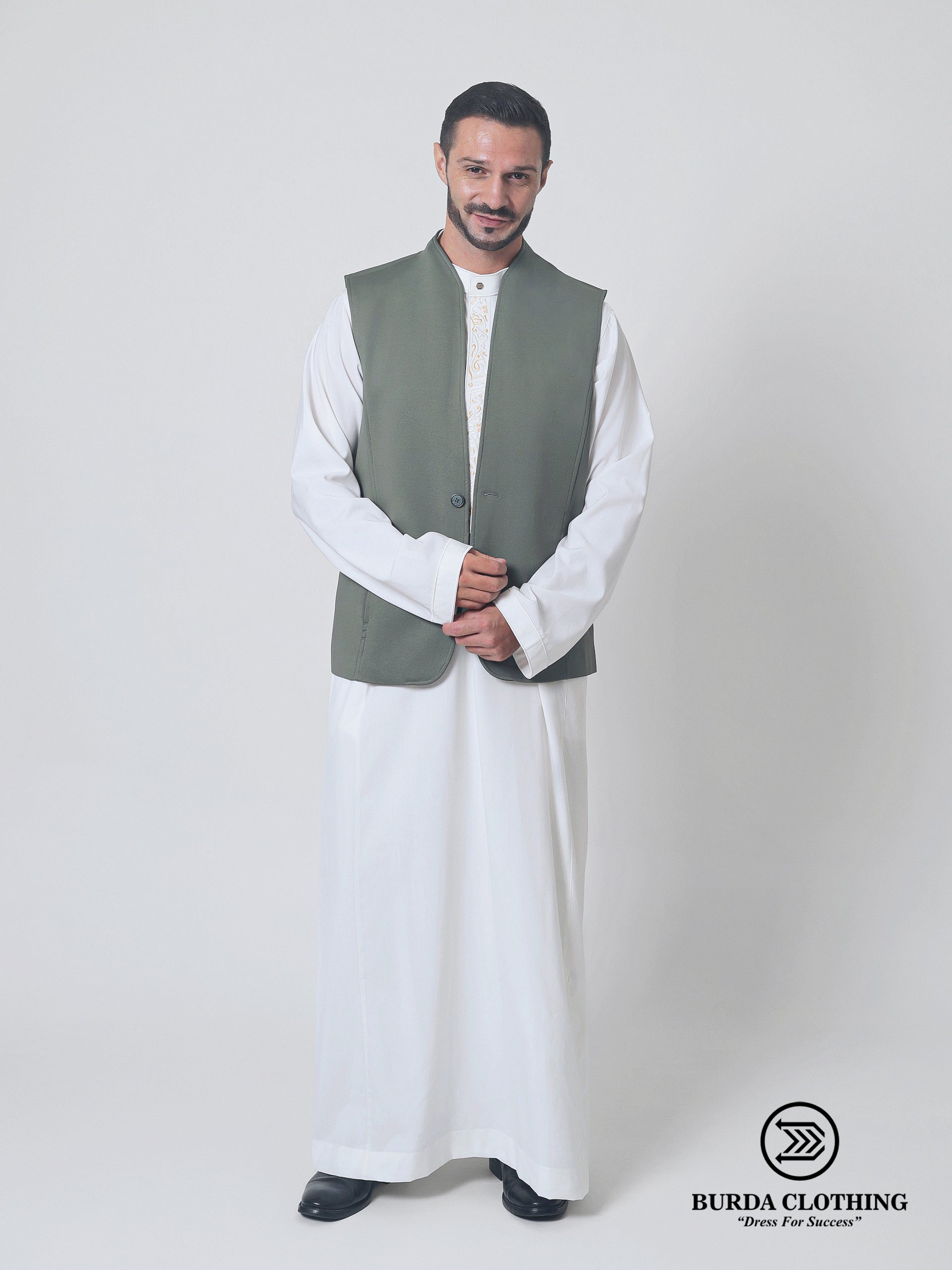 Mens Waistcoat- Lime Green by Burdaclothing
