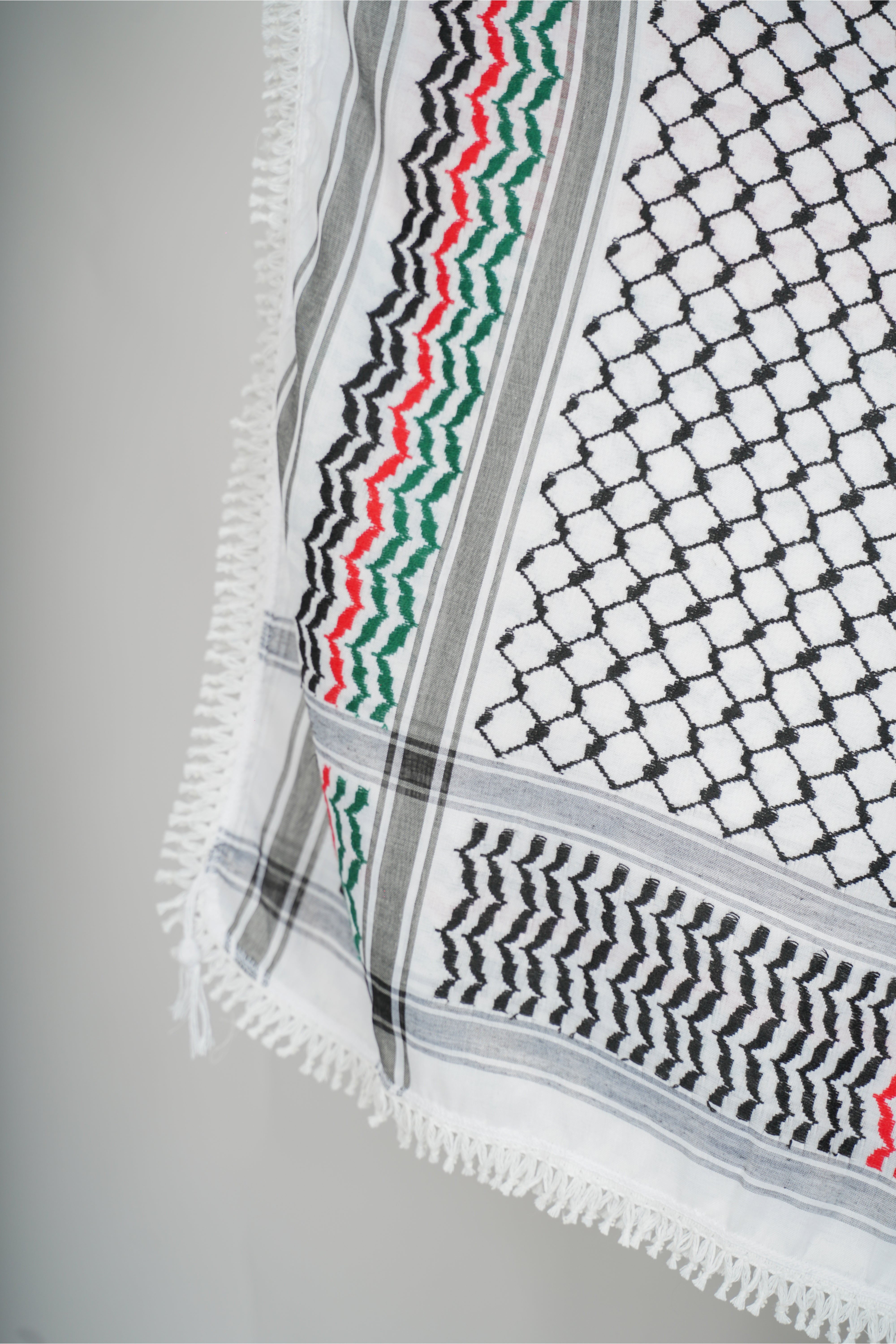 Multicolor Nablus Kufiya by Burdaclothing