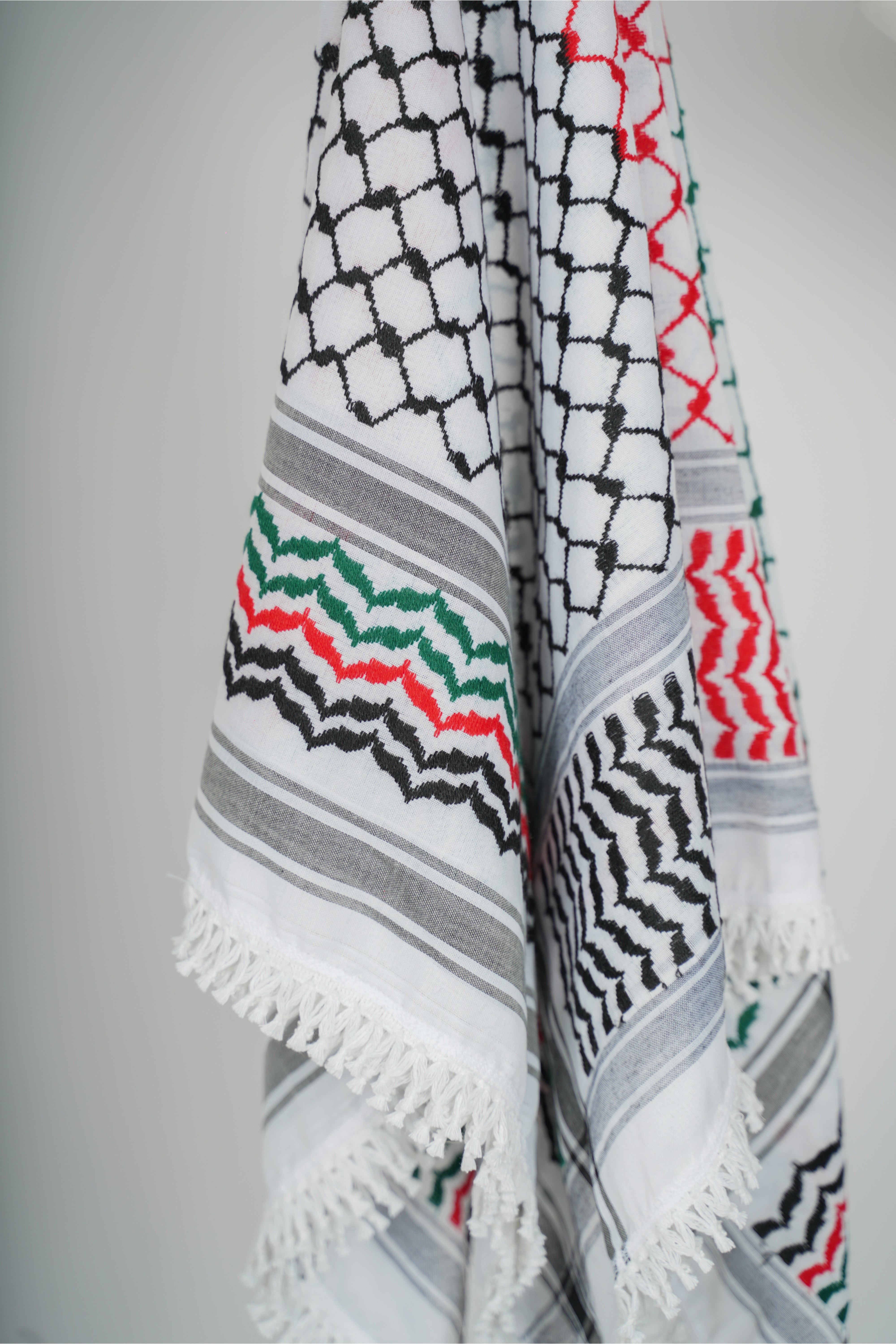 Multicolor Nablus Kufiya by Burdaclothing