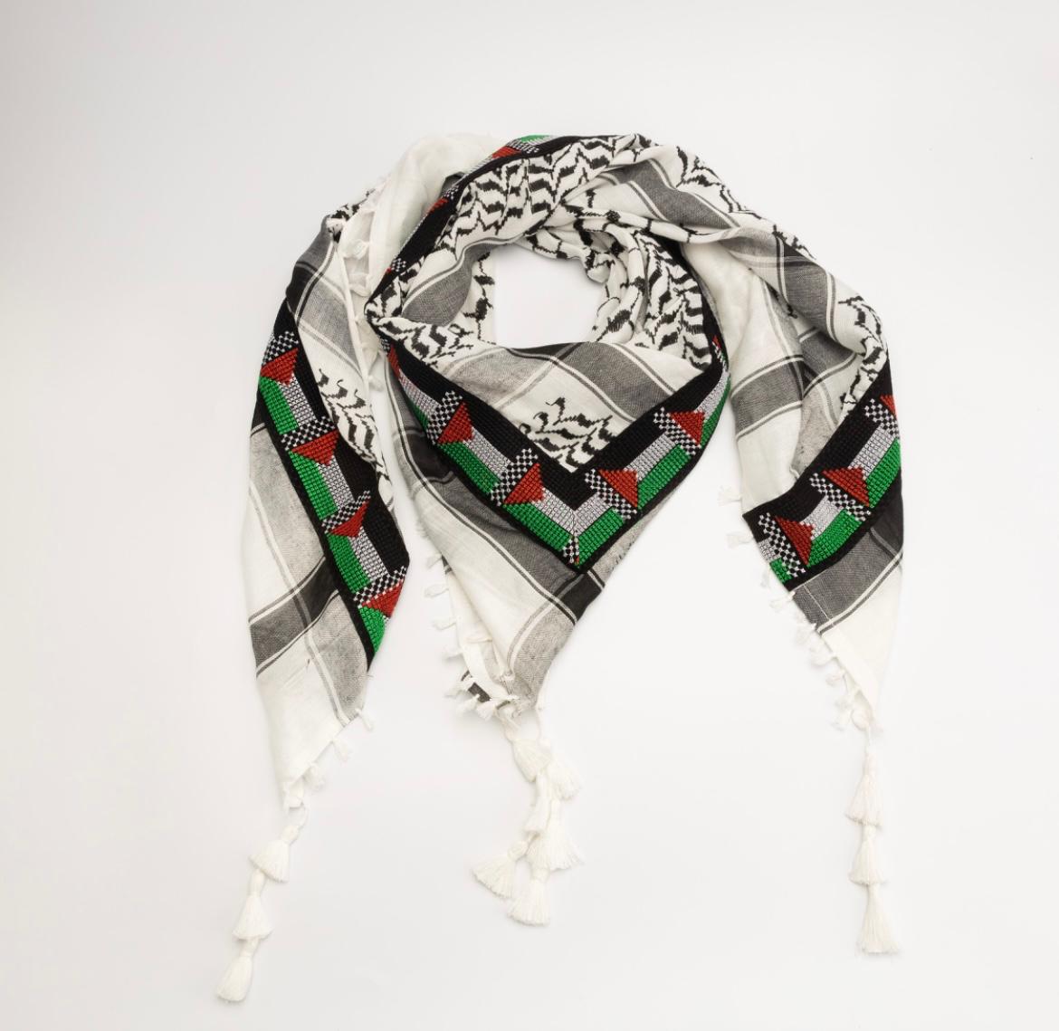 Nablus Kufiya Flag Embroidery by Burdaclothing