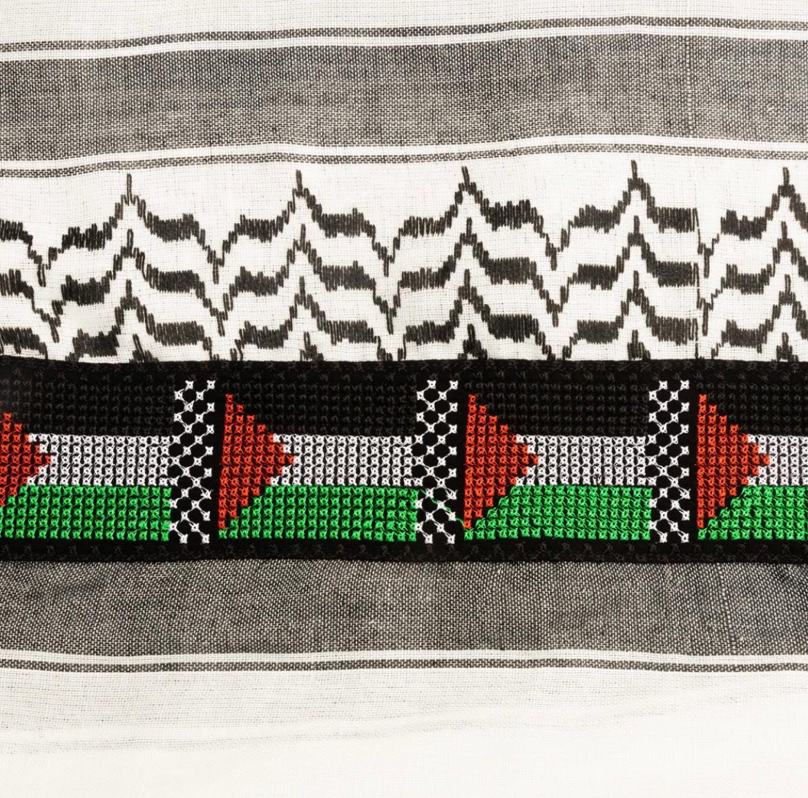 Nablus Kufiya Flag Embroidery by Burdaclothing
