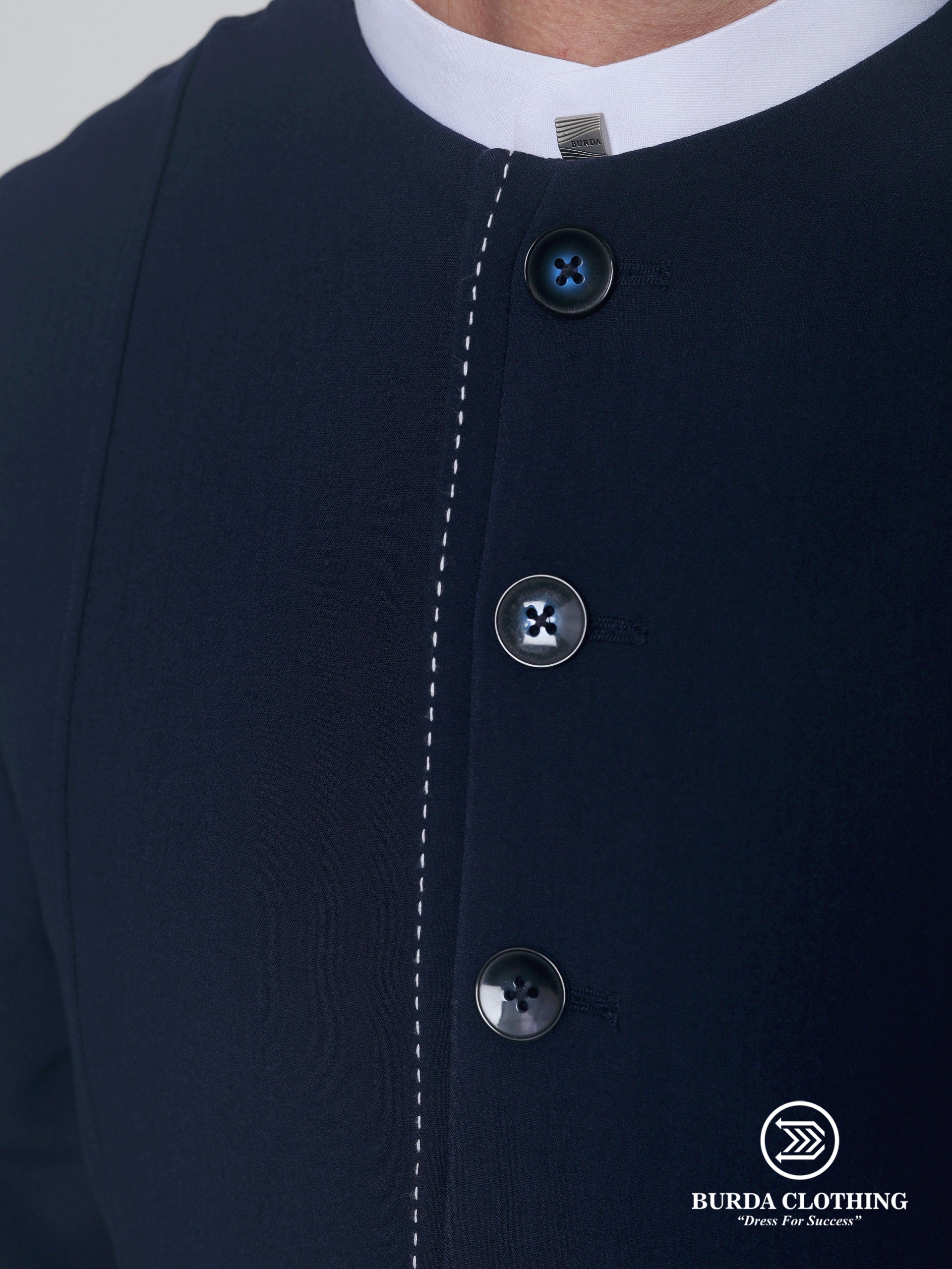 Navy Blue Overcoat by Burdaclothing