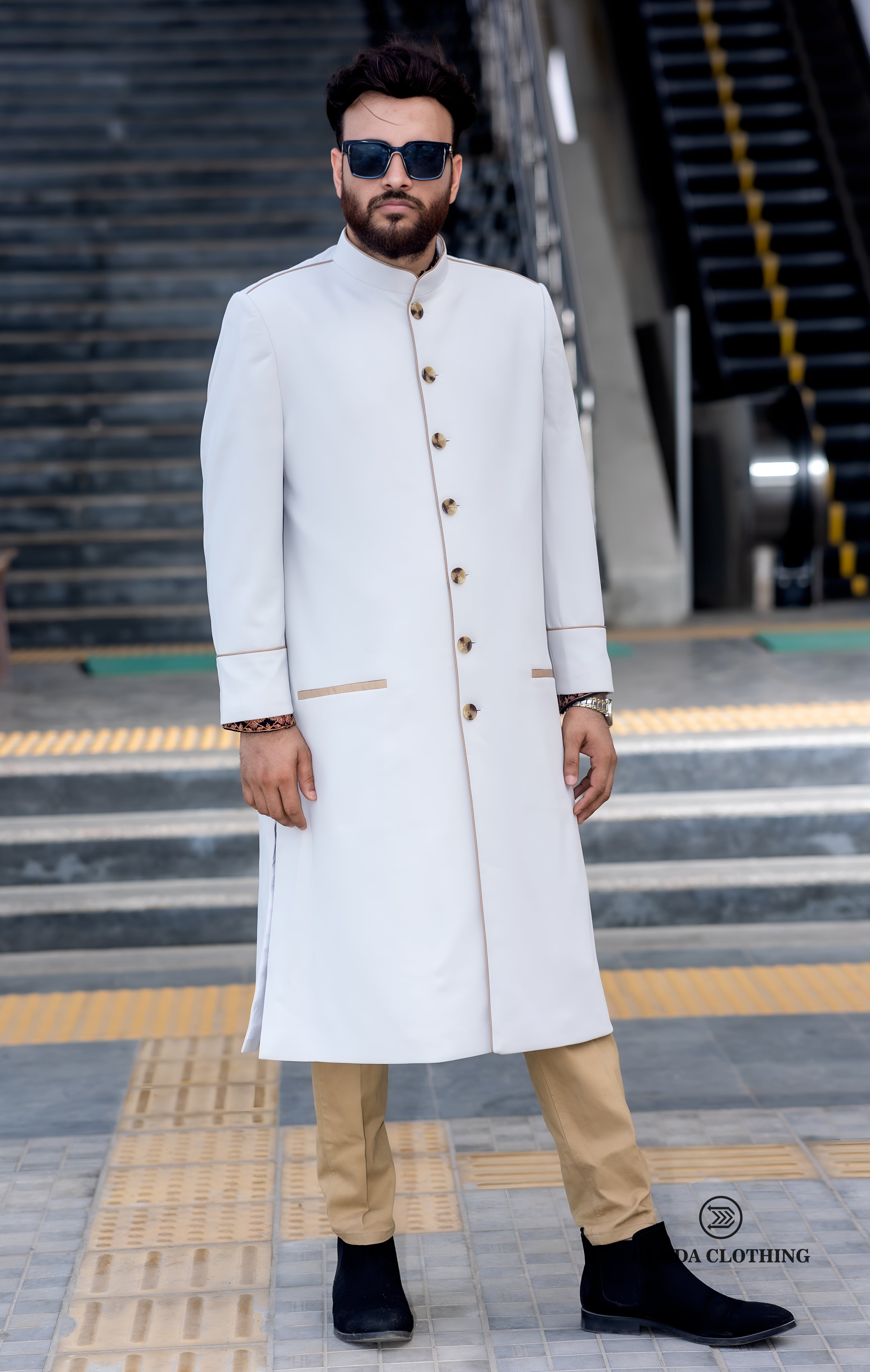 Off White Long Coat by burdaclothing