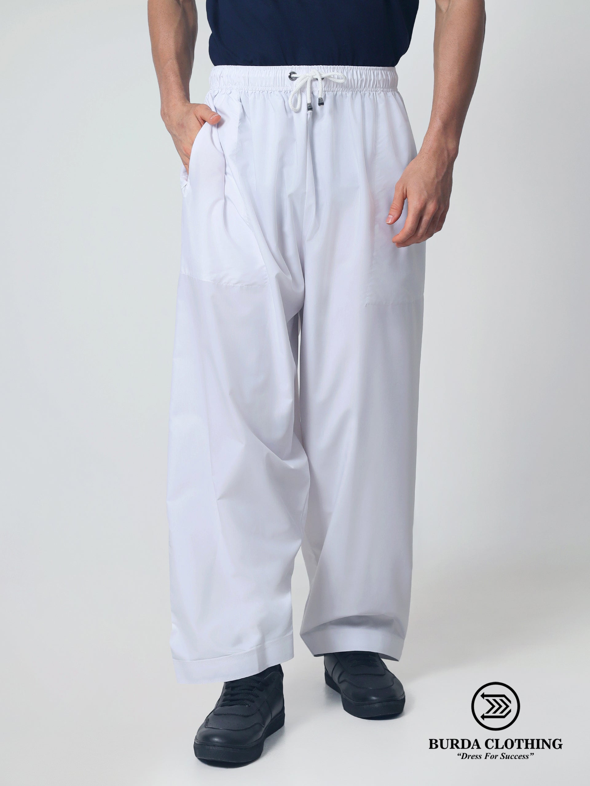 Pajama / Pants / Trouser 32 inches / White by Burdaclothing