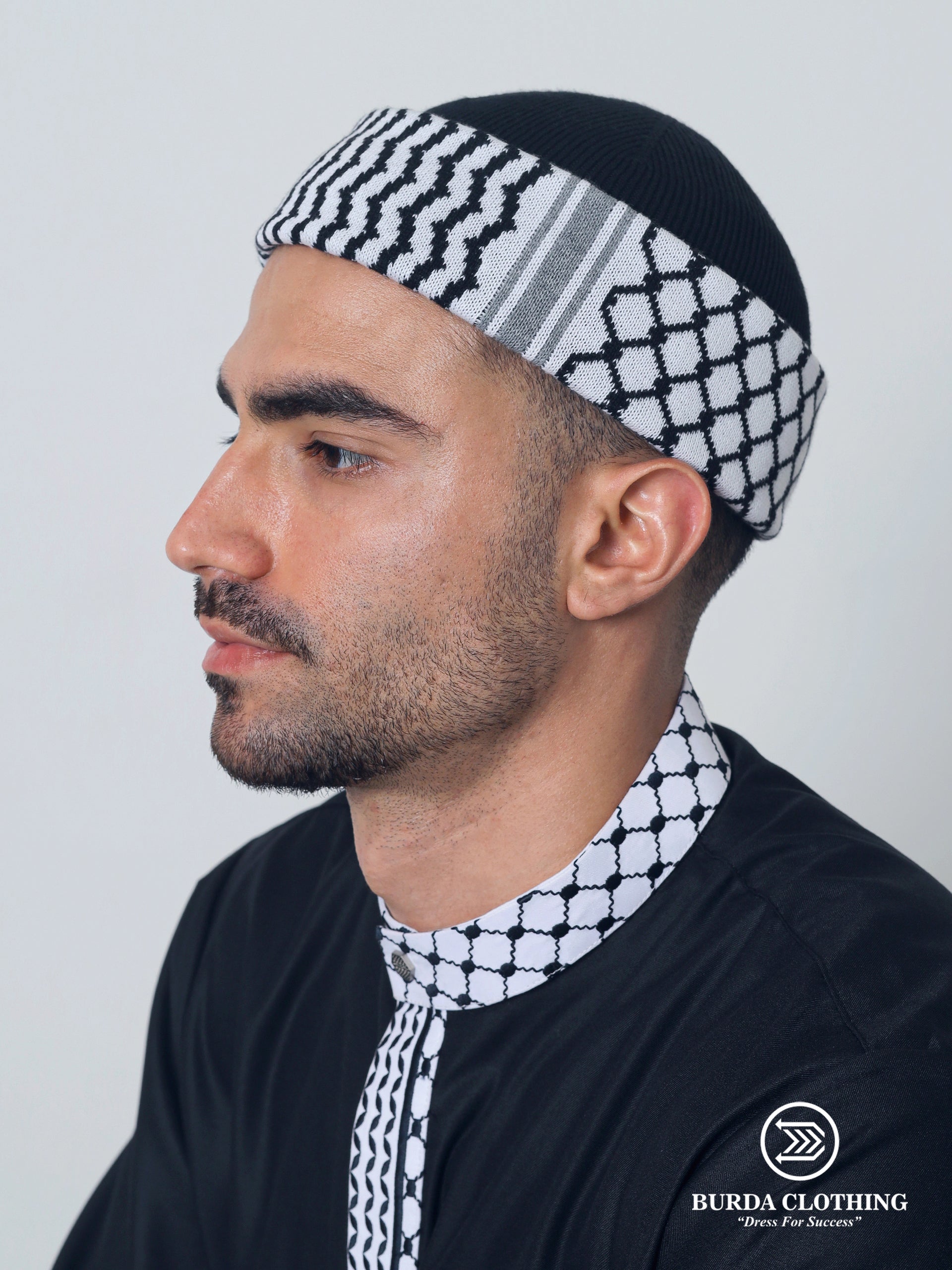 Palestine Kufiya Beanie / Kufi by Burdaclothing