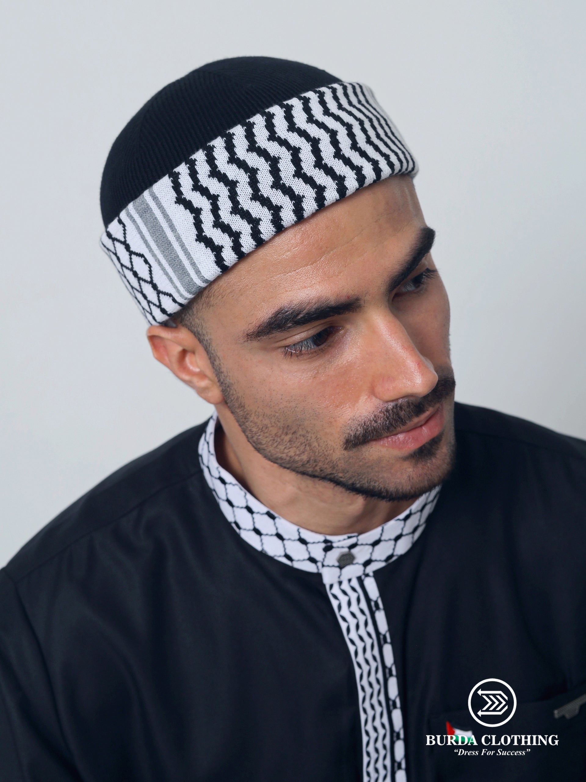 Palestine Kufiya Beanie / Kufi by Burdaclothing