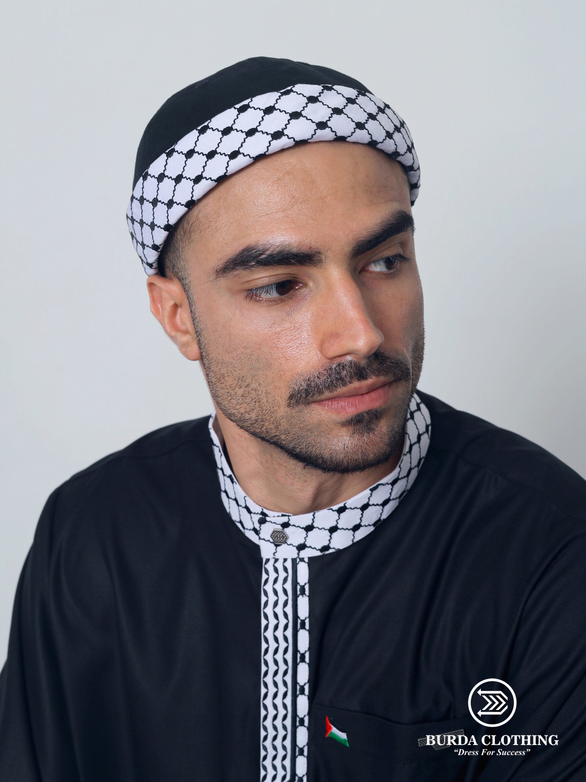 Palestine Kufiya Brimless Hat by Burdaclothing