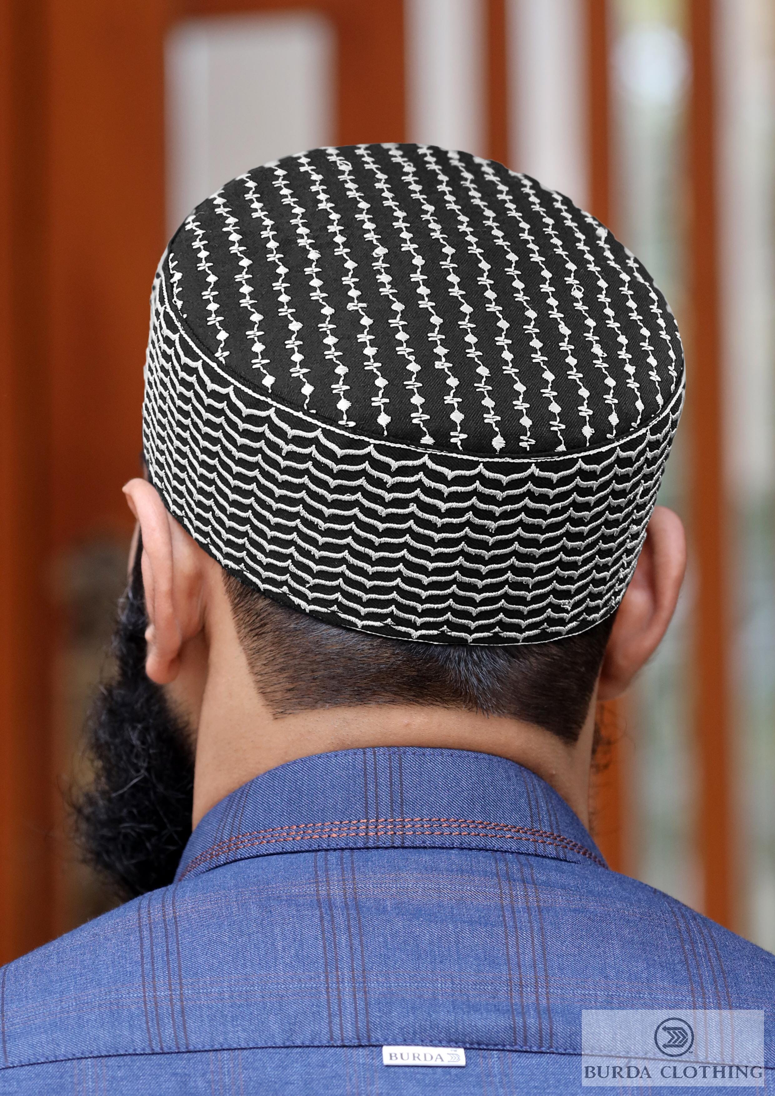 burdaclothing Palestine Kufiya Kufi (BLACK)