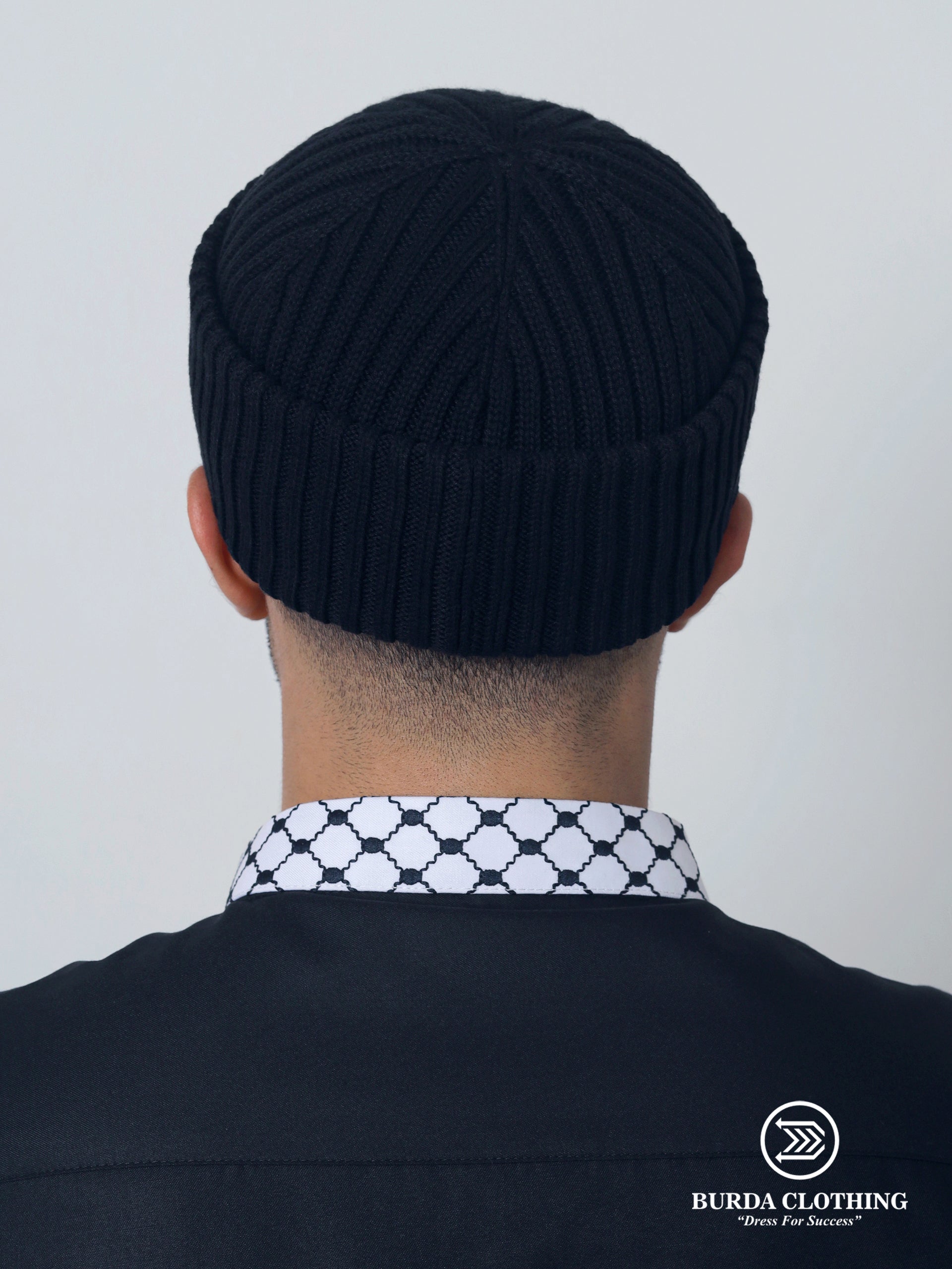 Palestine Map Folded Beanie Black by Burdaclothing