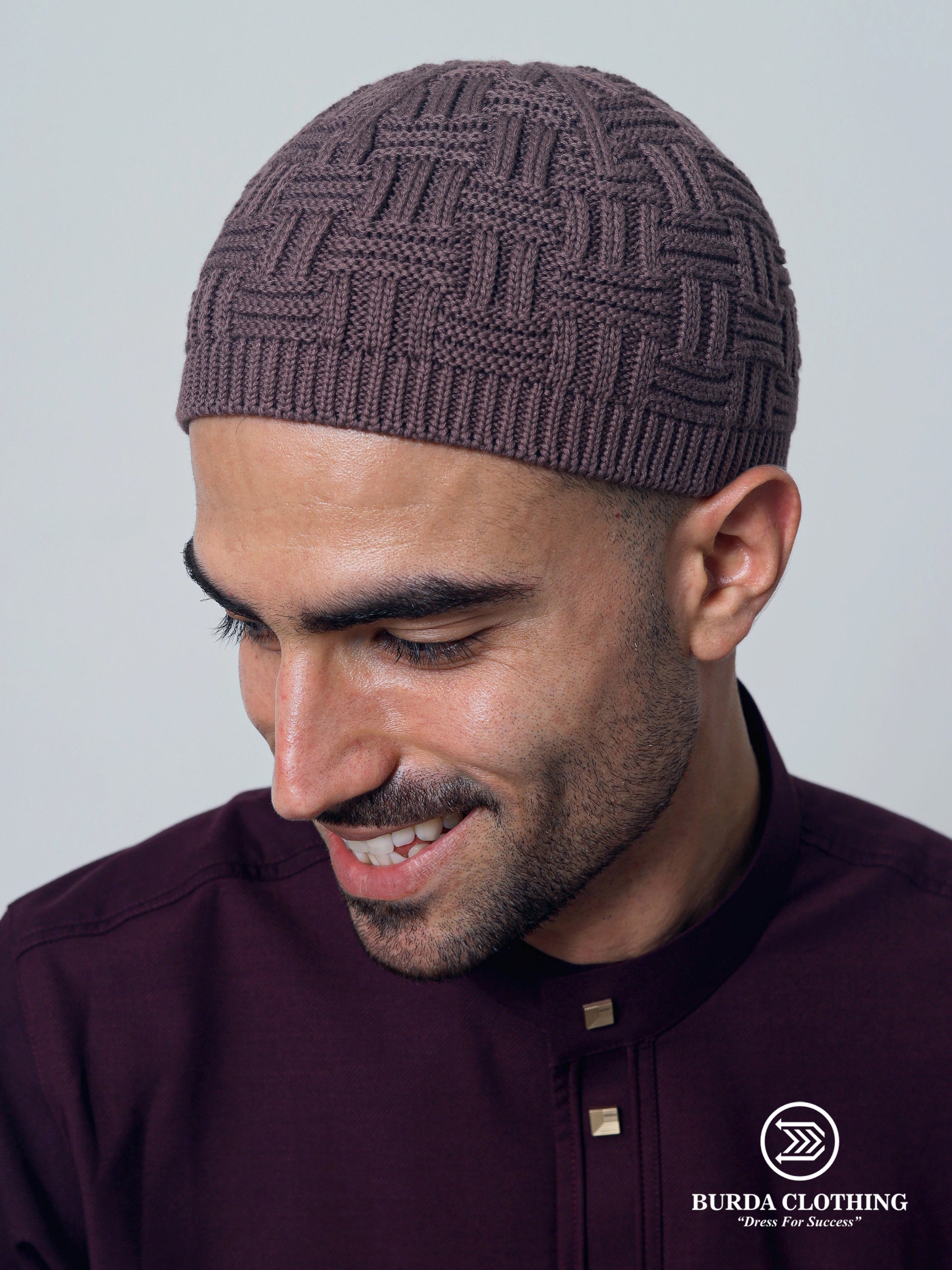 Premium Skull Kufi 01 Burgundy by Burdaclothing