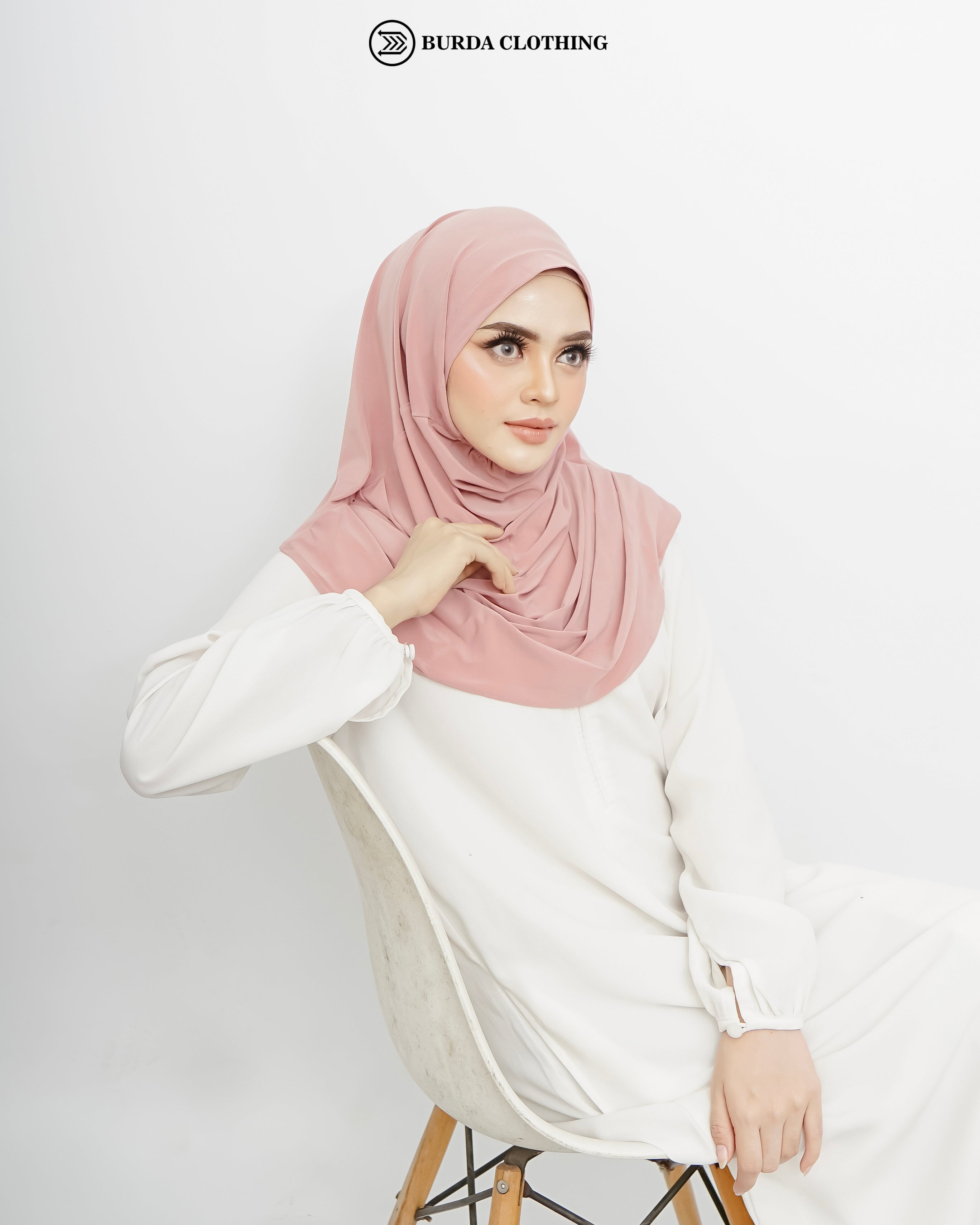 Pull on Hijab (Jersey) Dark Pink by Burdaclothing
