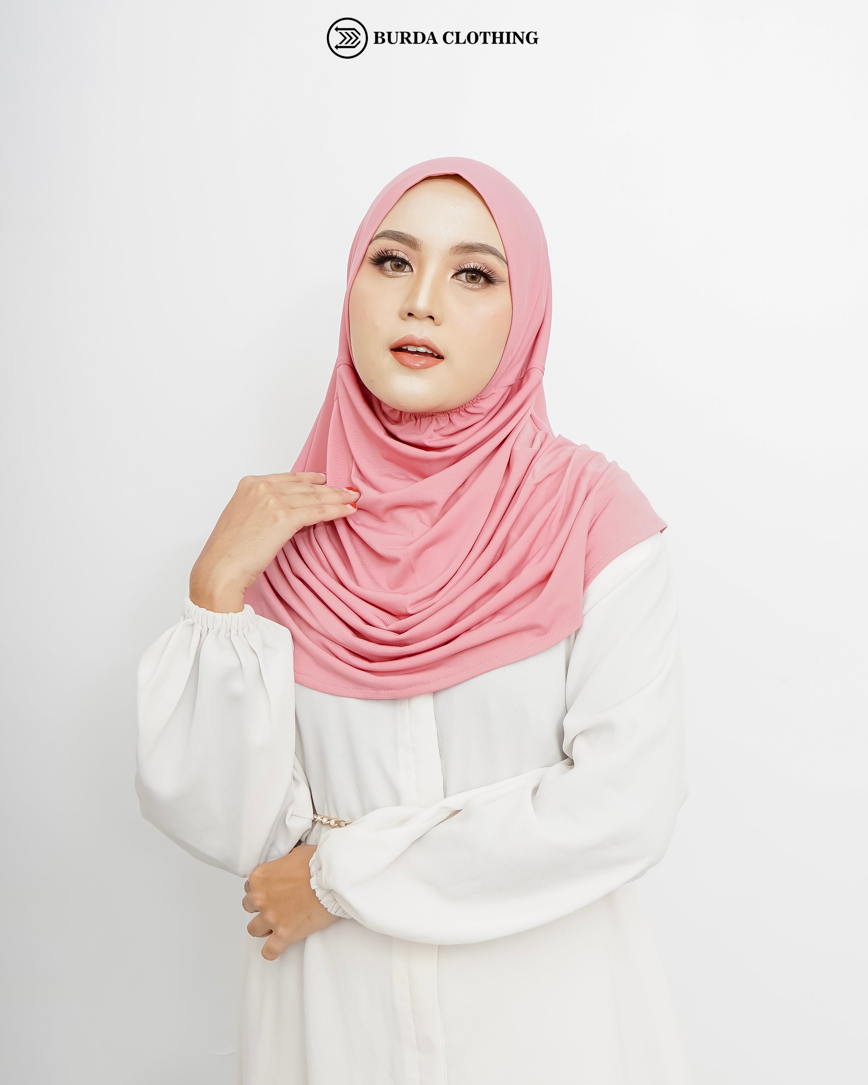 Pull on Hijab (Jersey) Pink by Burdaclothing