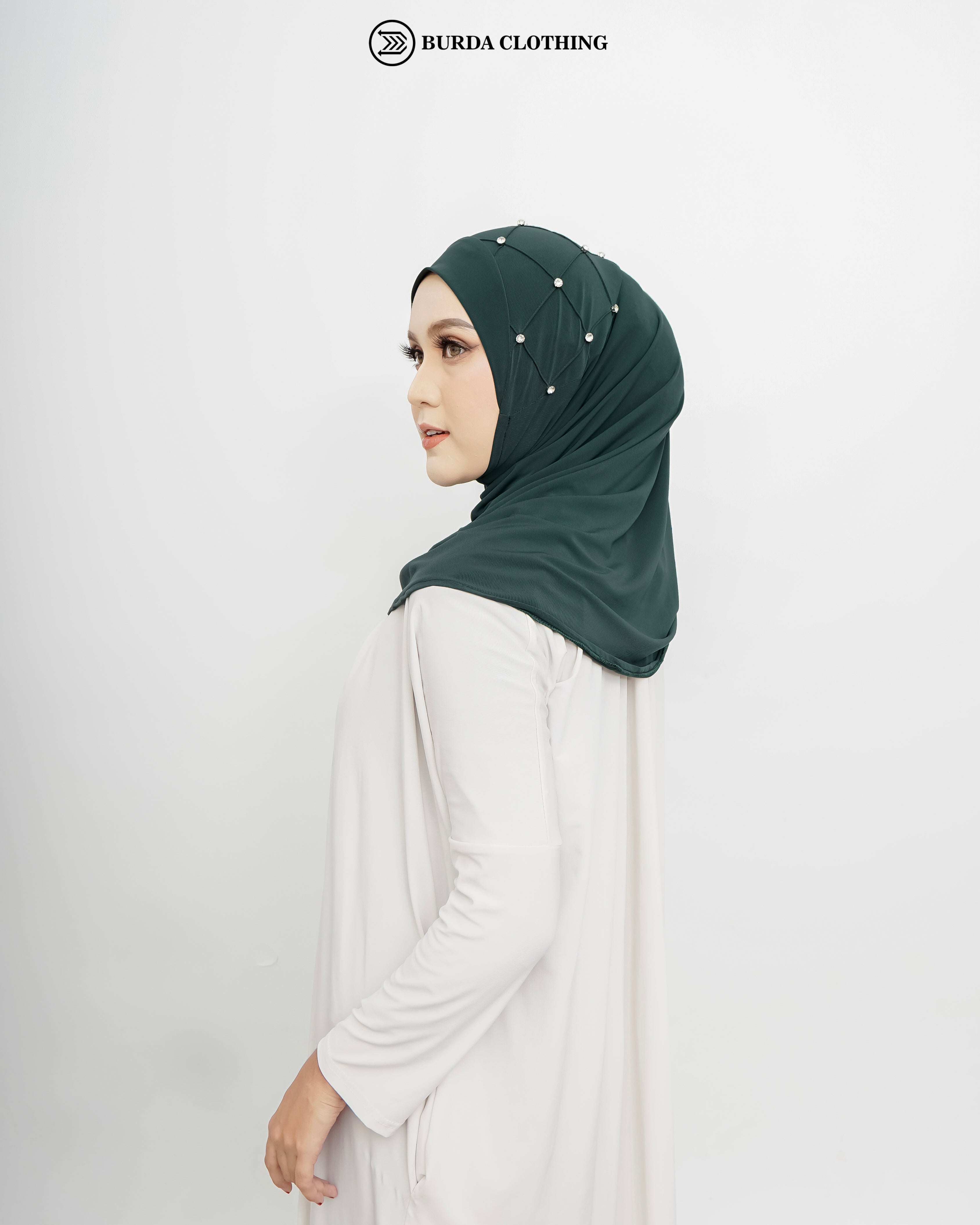 Pull on Hijab with stone (Jersey) by Burdaclothing