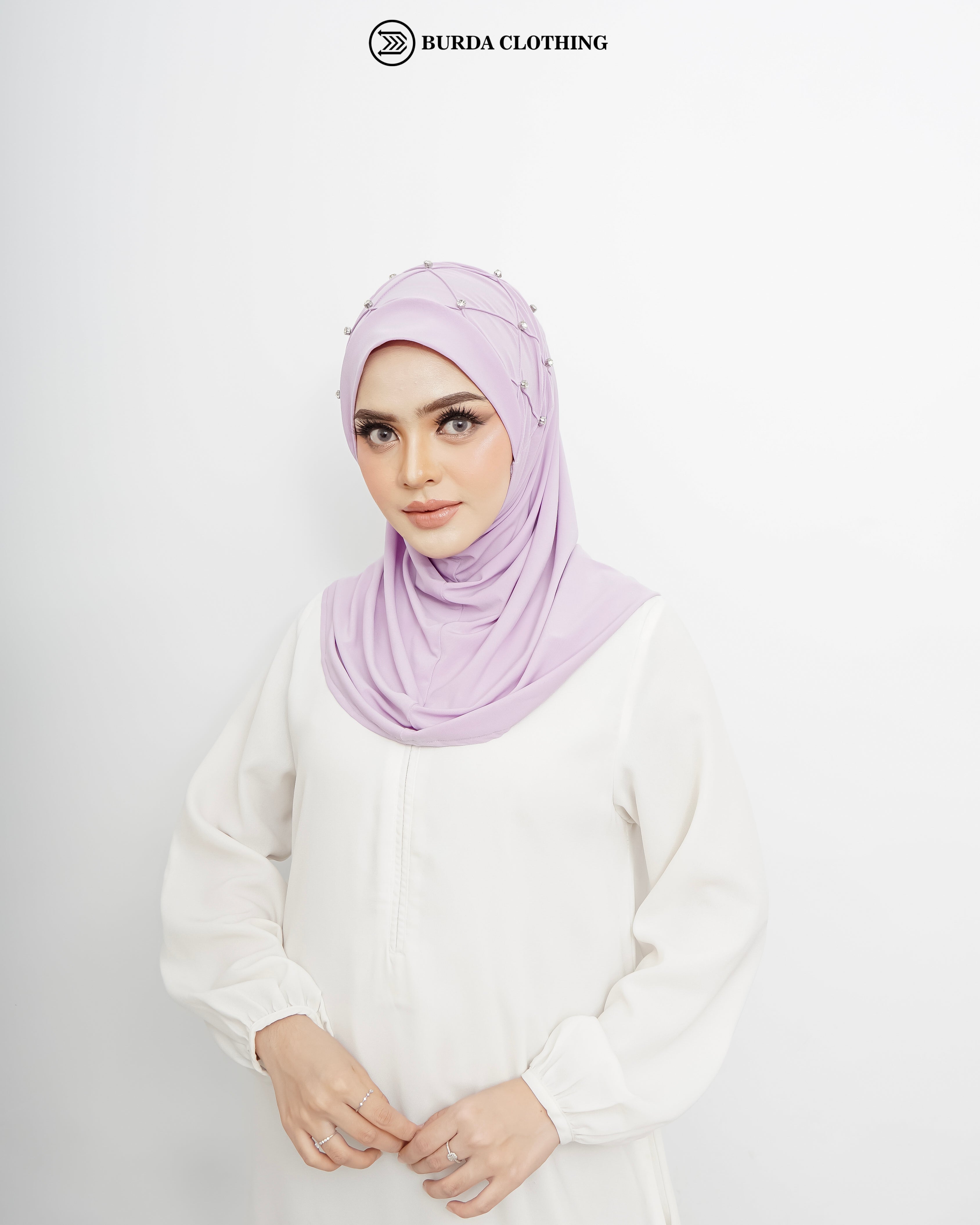 Pull on Hijab with stone (Jersey) by Burdaclothing