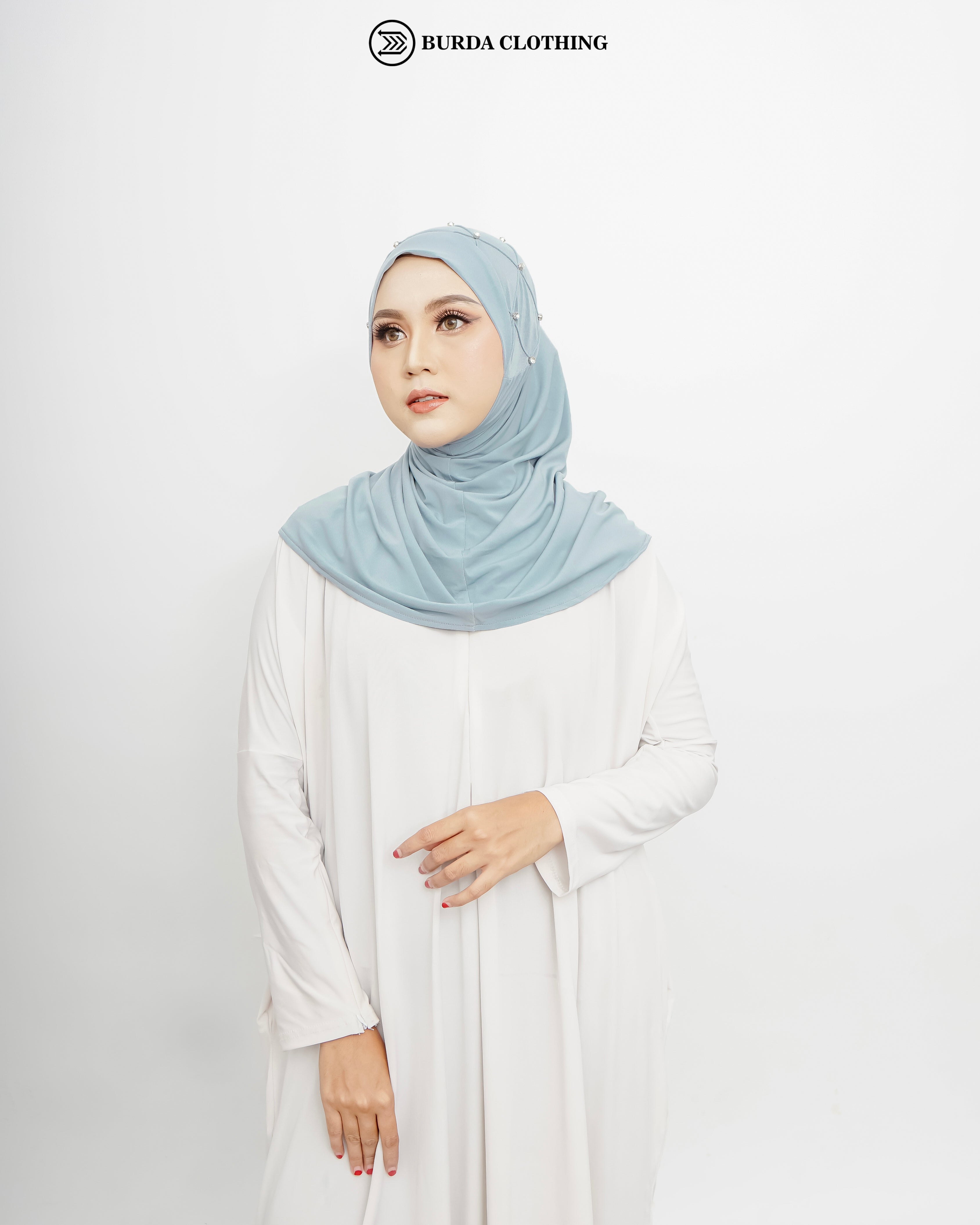 Pull on Hijab with stone (Jersey) by Burdaclothing