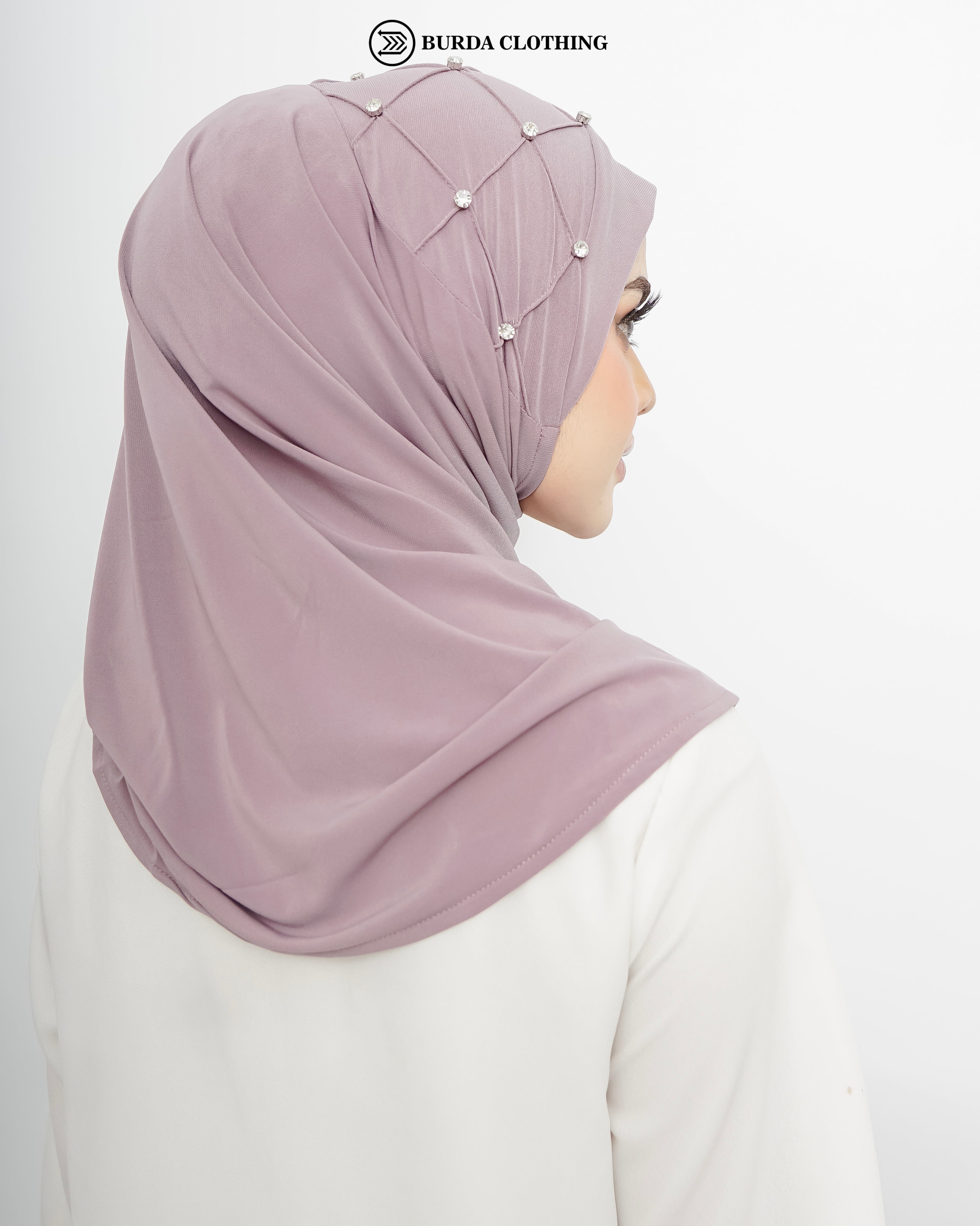 Pull on Hijab with stone (Jersey) by Burdaclothing